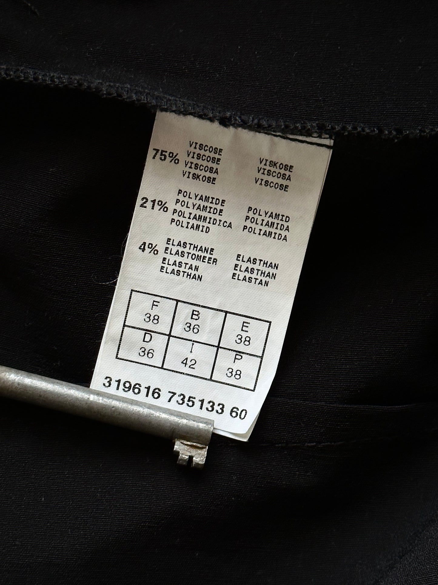 90s French black dress