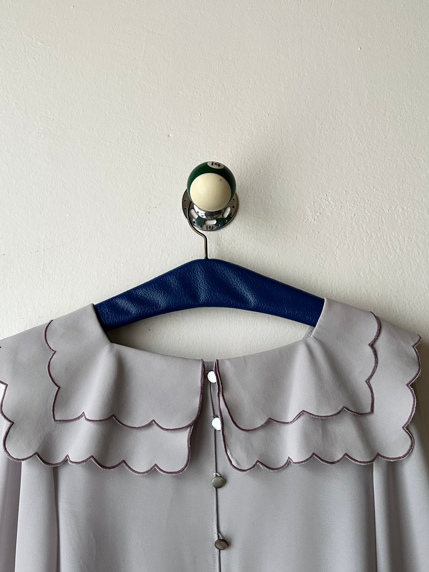 1980s Italy scallop blouse