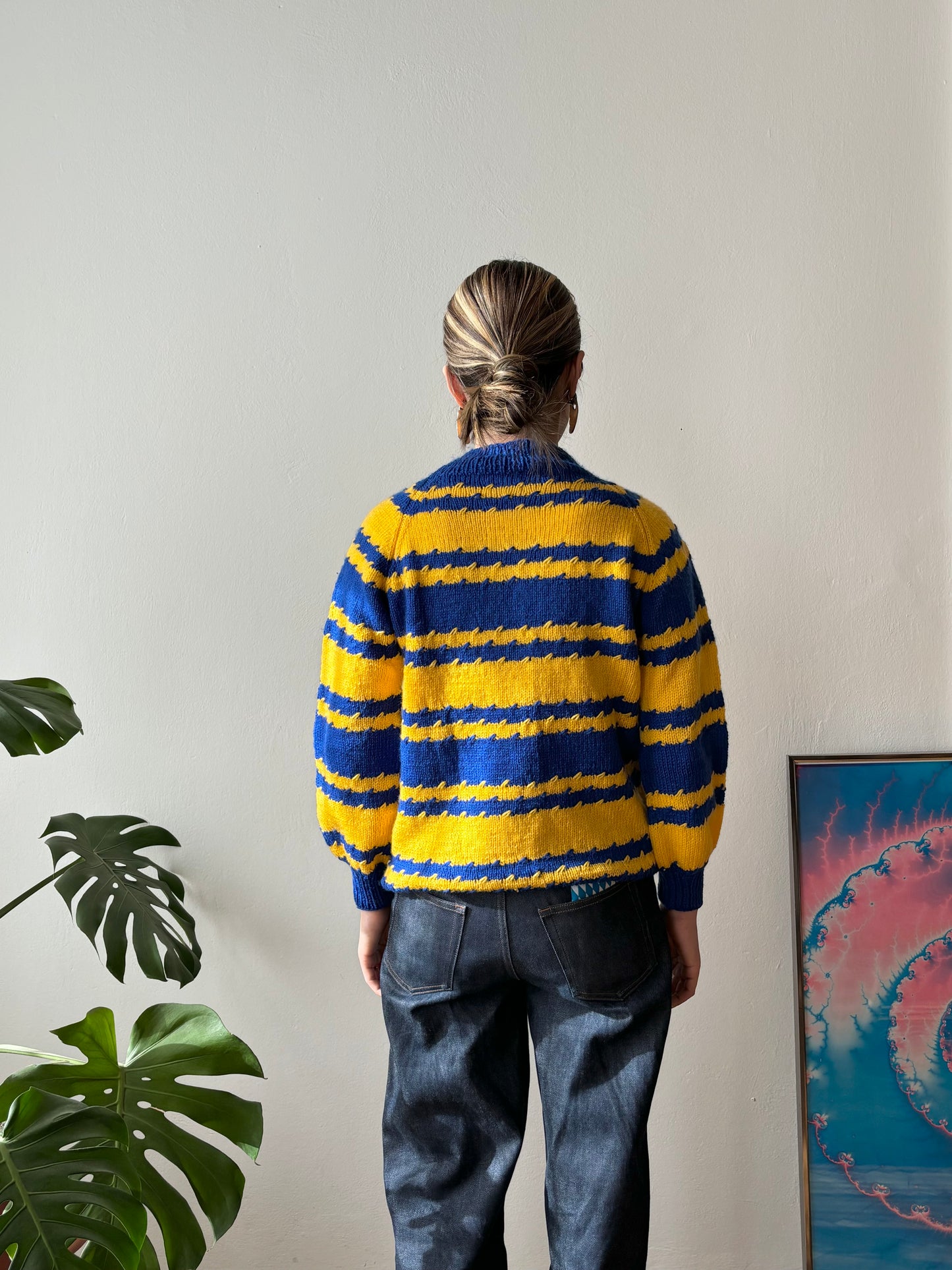 handmade acryl knit sweater