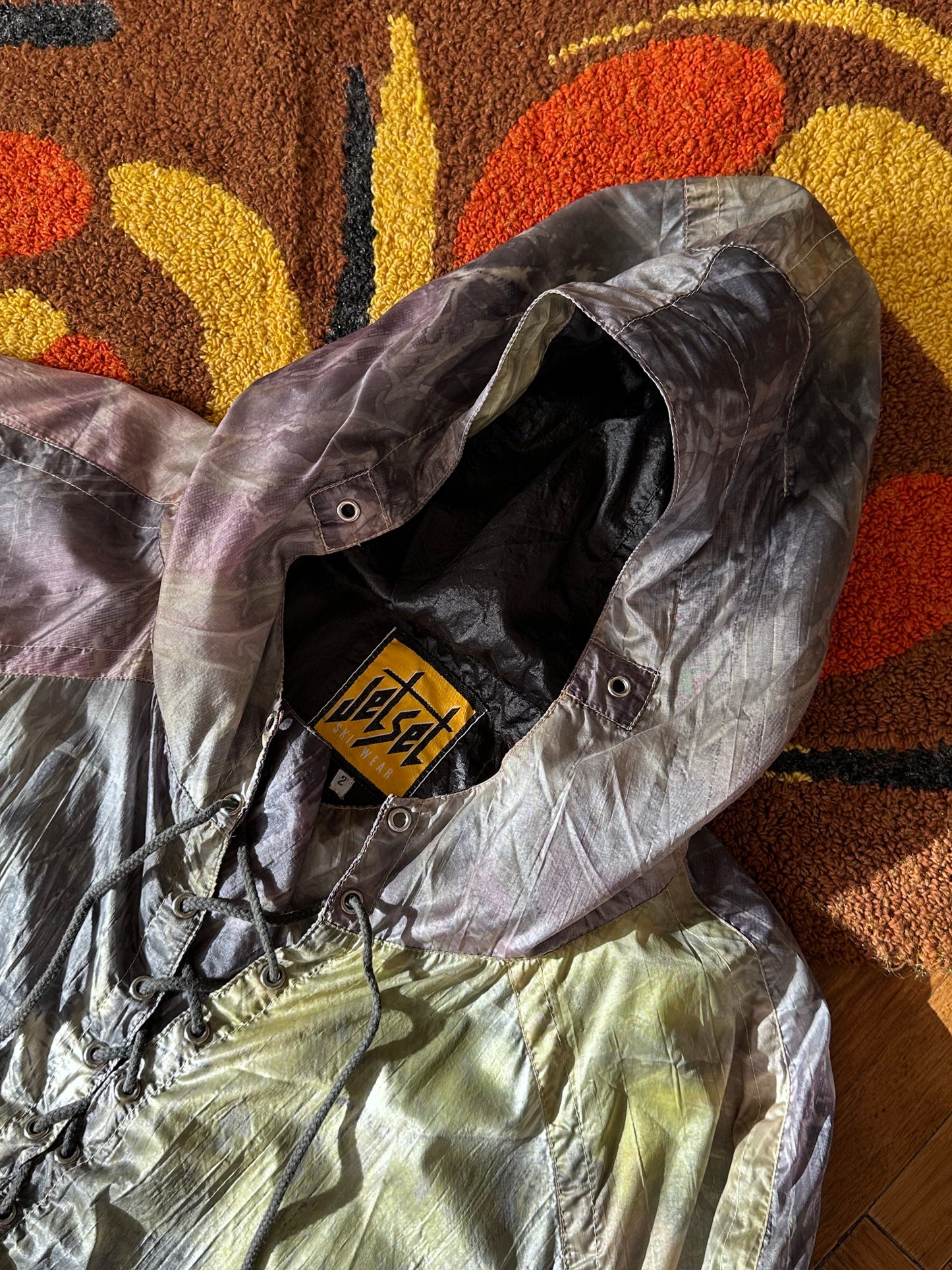 1990s JET SET nylon smock