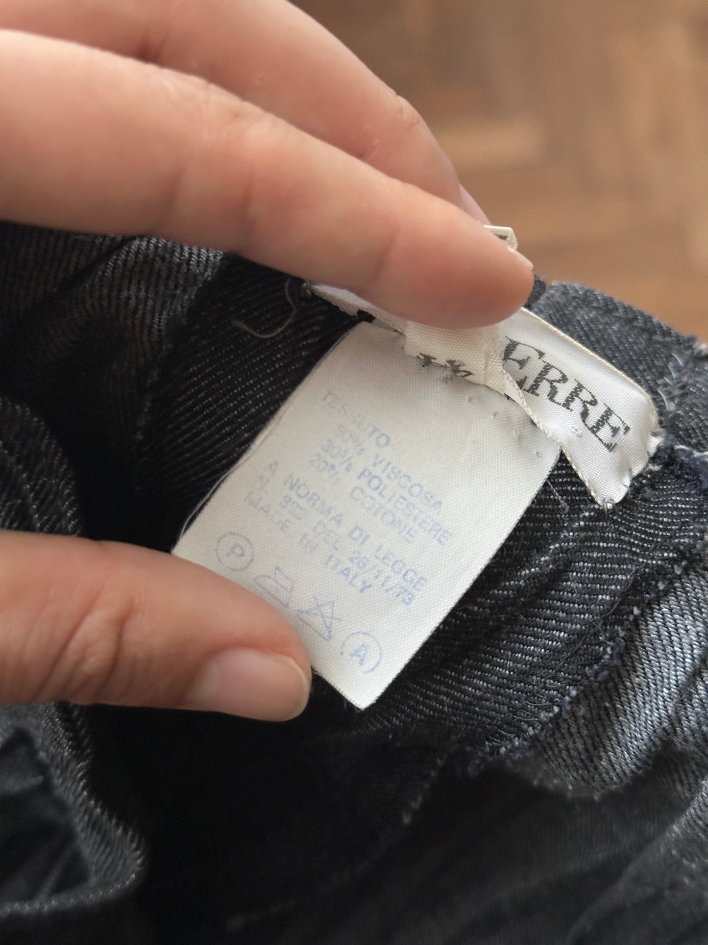 80s Italy pleated denim