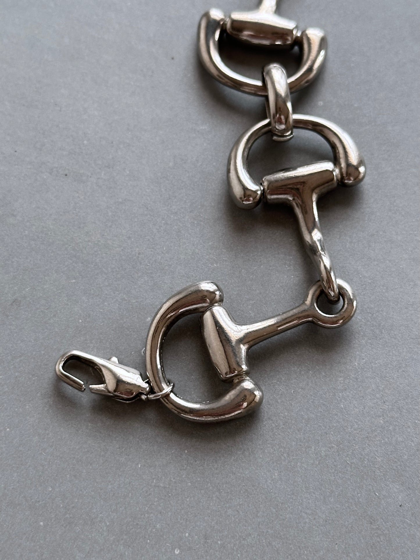 French old horsebit metal bracelet