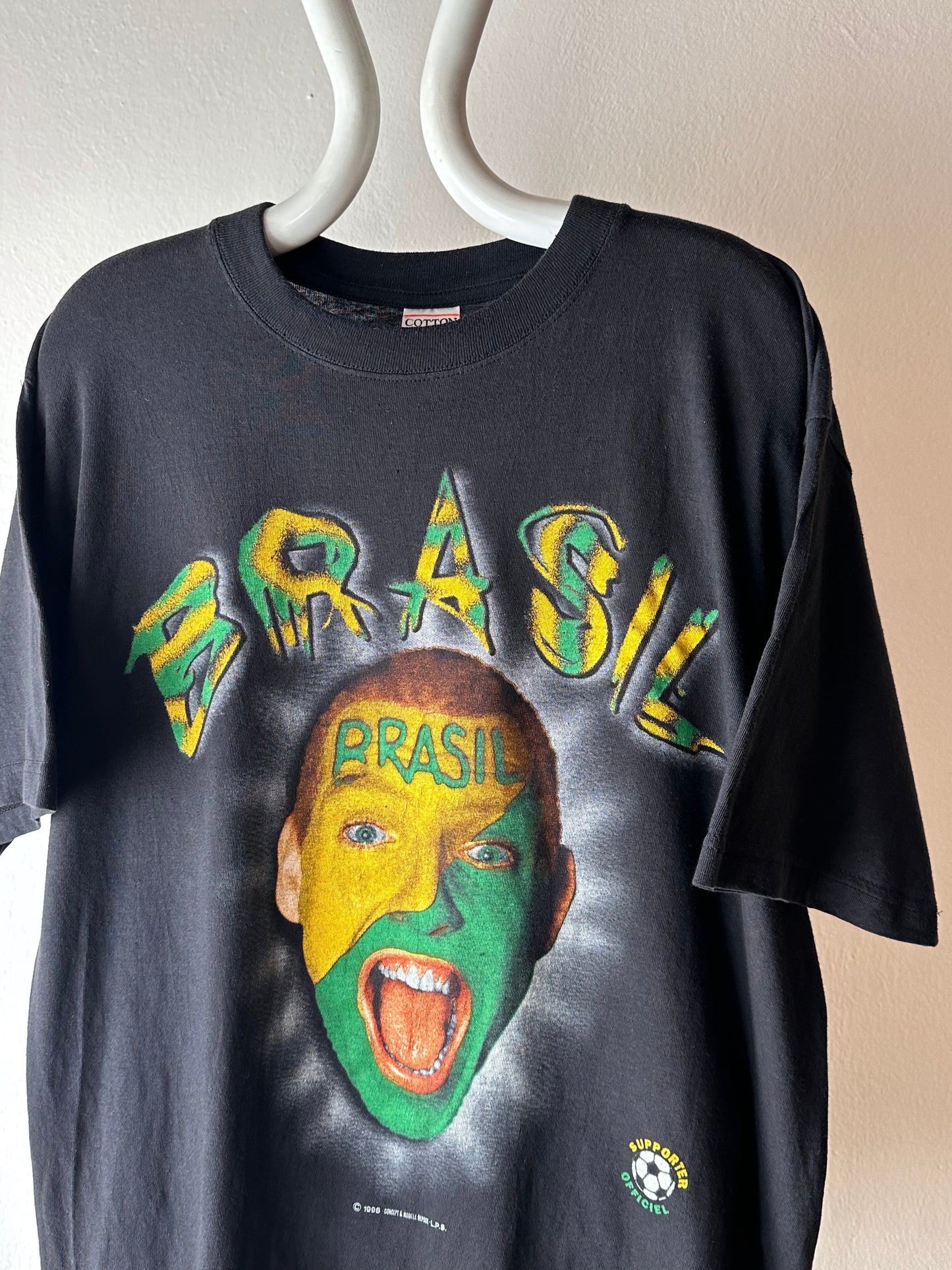 1998 BRASIL France world cup Football W杯 ワールドカップ フランス 90年代 90's Vintage T-shirt Band Tシャツ 古着 ヴィンテージ Toto 古着屋 プラハ Praha Prague Vintage store ユーロ古着 ヨーロッパ古着 フランス買い付け