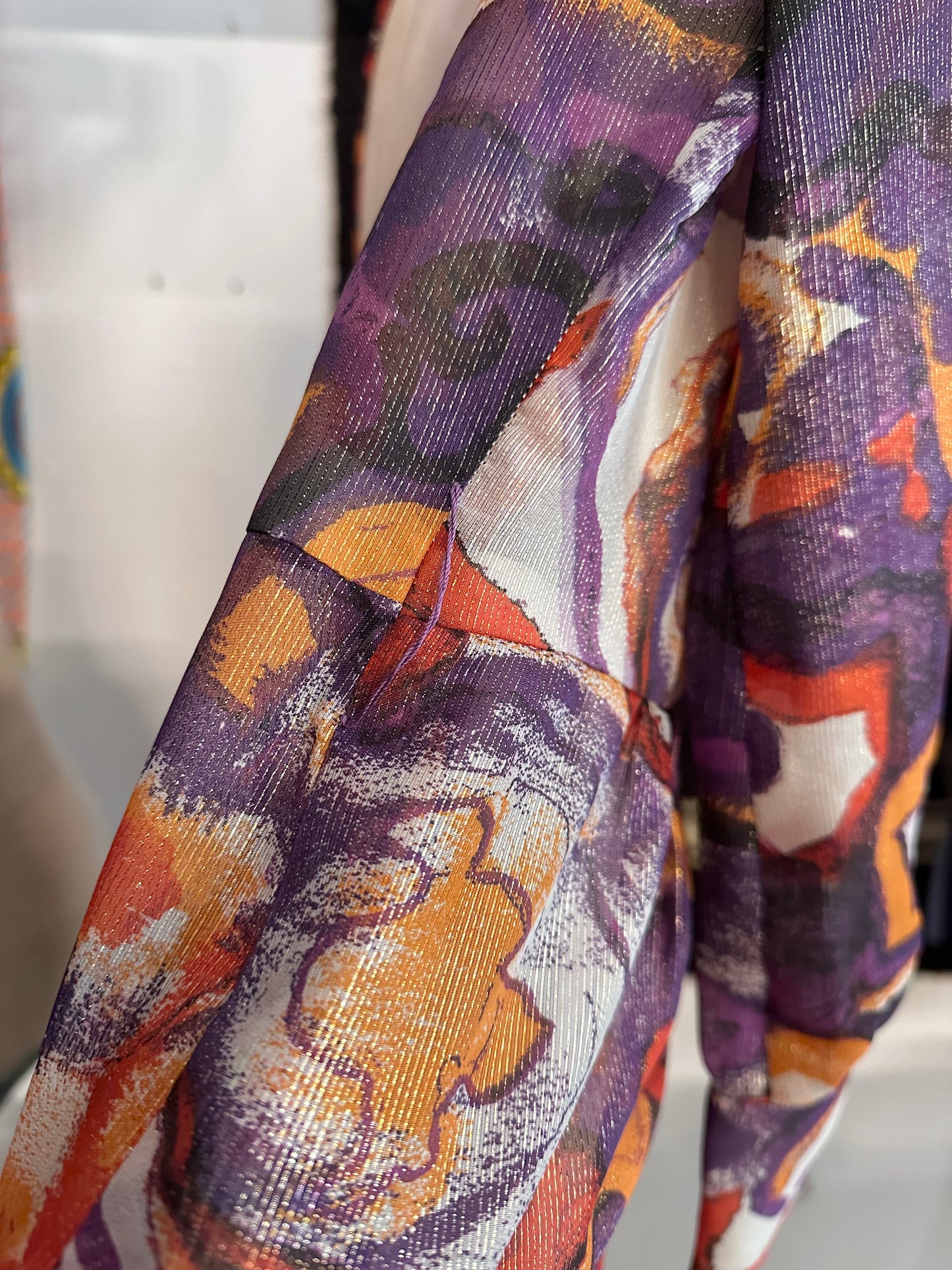 70s abstract art dress