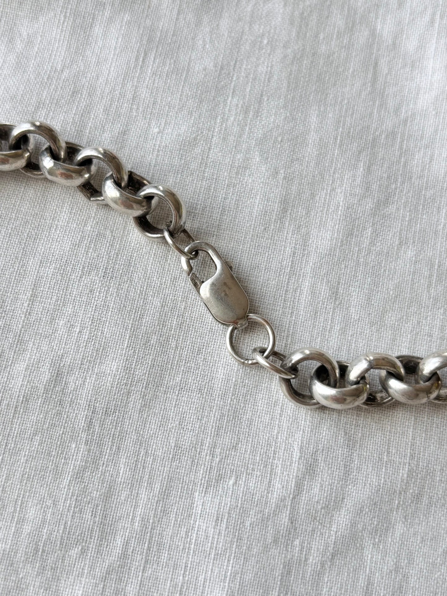 German vintage heavy rolo necklace