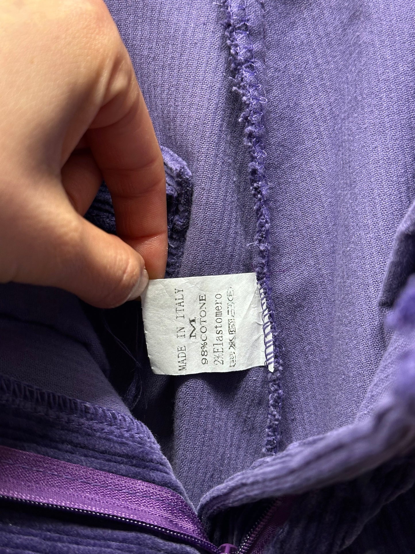 Italy purple cords wide trouser