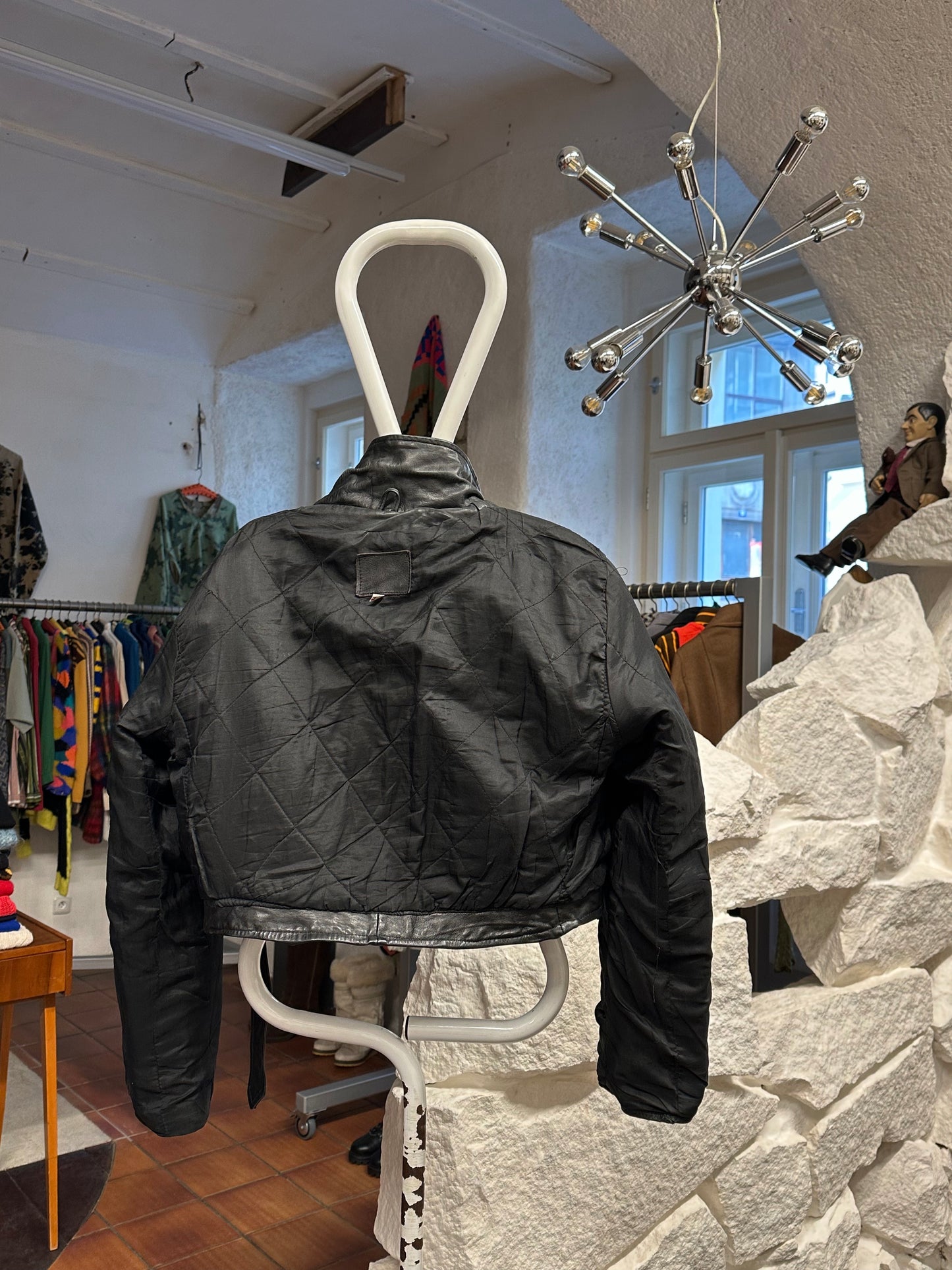 90's 90年代 Biker Jacket Riders Jacket ライダース Leather Jacket レザージャケット Toto Praha 古着屋 古着 プラハ Prague Vintage store Vintage clothing ユーロ古着 ヨーロッパ古着 Black 黒 革ジャン