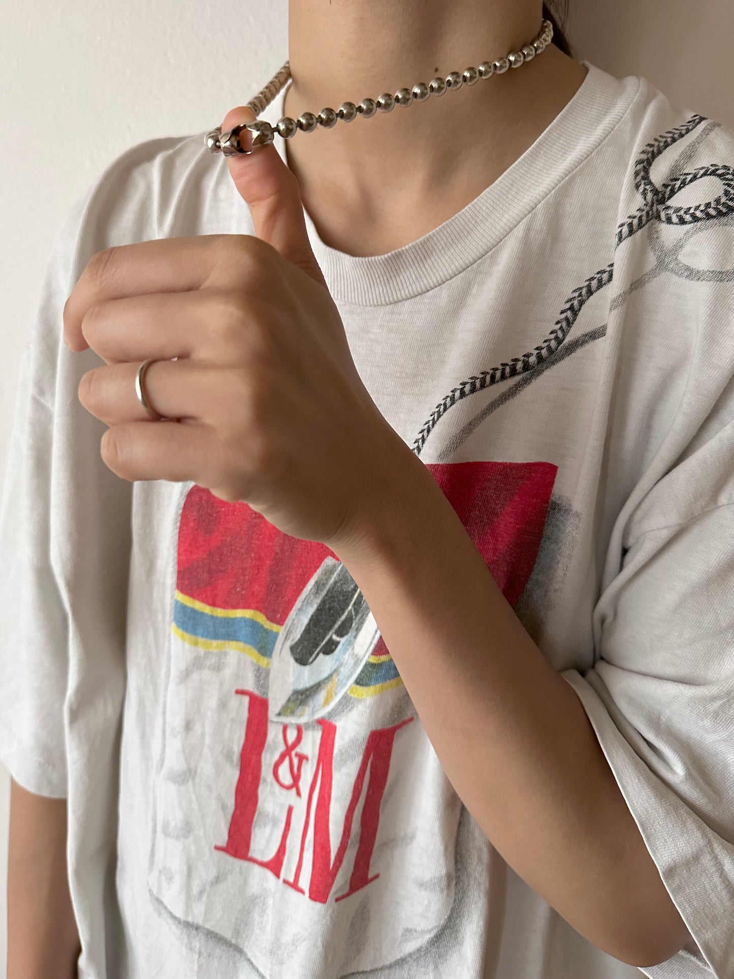 Ball chain necklace ボールチェーンネックレス ヴィンテージ ヴィンテージシルバー ヴィンテージシルバーネックレス vintage silver 925 sterling ballchain シルバー シルバーネックレス ボール