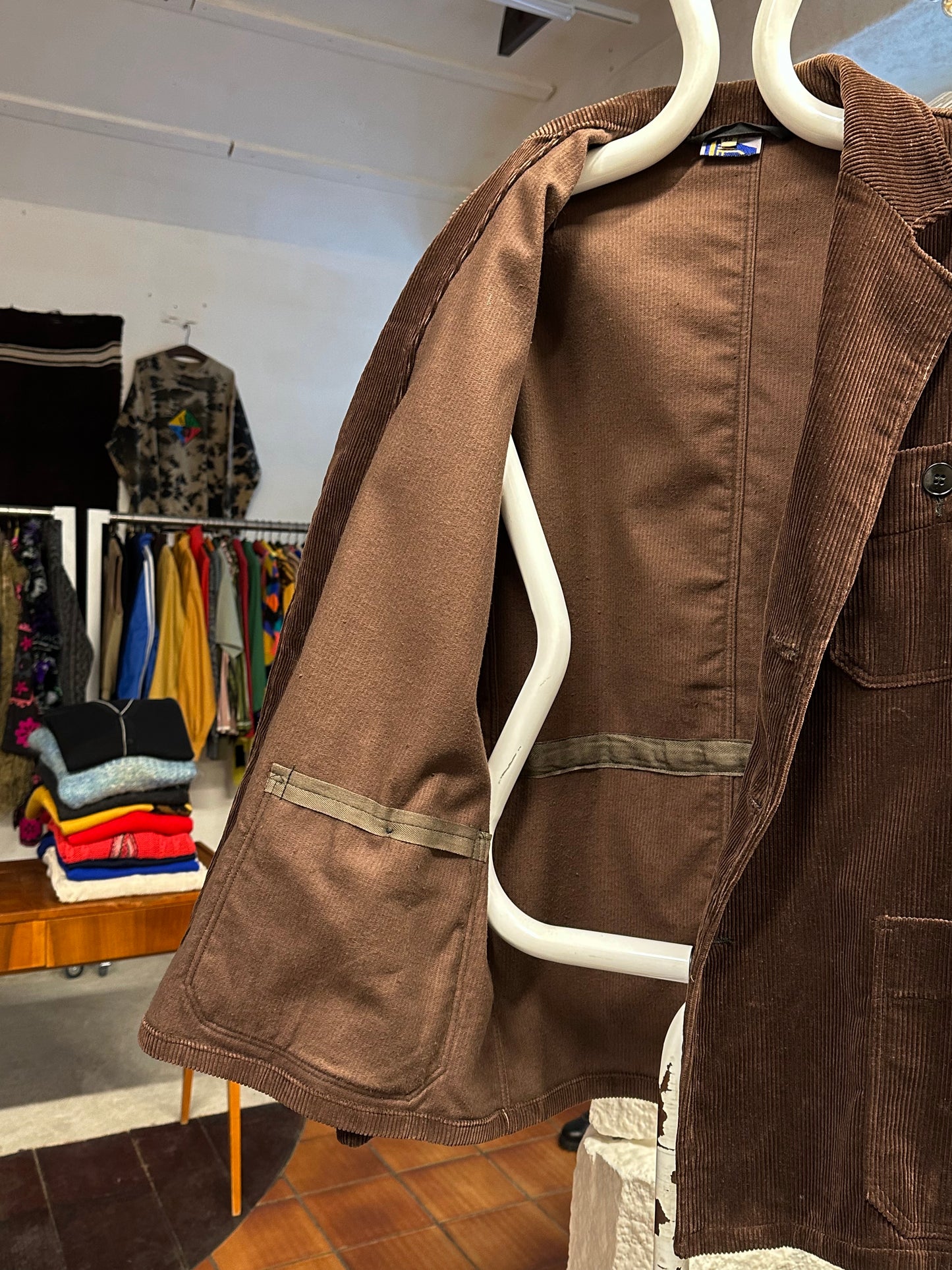 60's 60年代 Germany corduroy tailored jacket コーデュロイ Vintage ヴィンテージ ワーク ユーロワーク ヨーロッパワーク ドイツワーク Toto Praha Prague Vintage store Vintage clothing 古着屋 古着 ユーロ古着 ヨーロッパ古着 Brown 茶色