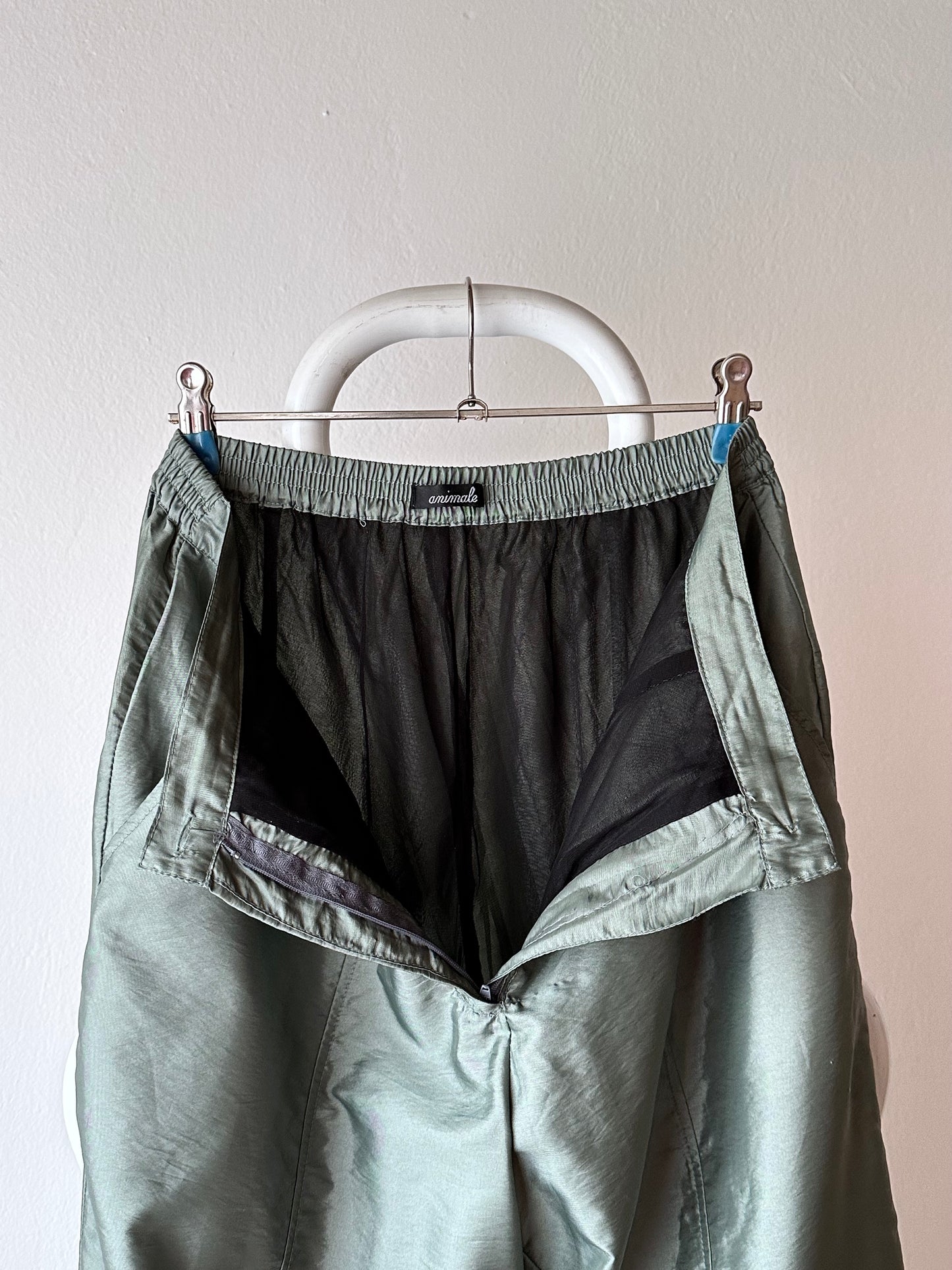luster green drawstring pants