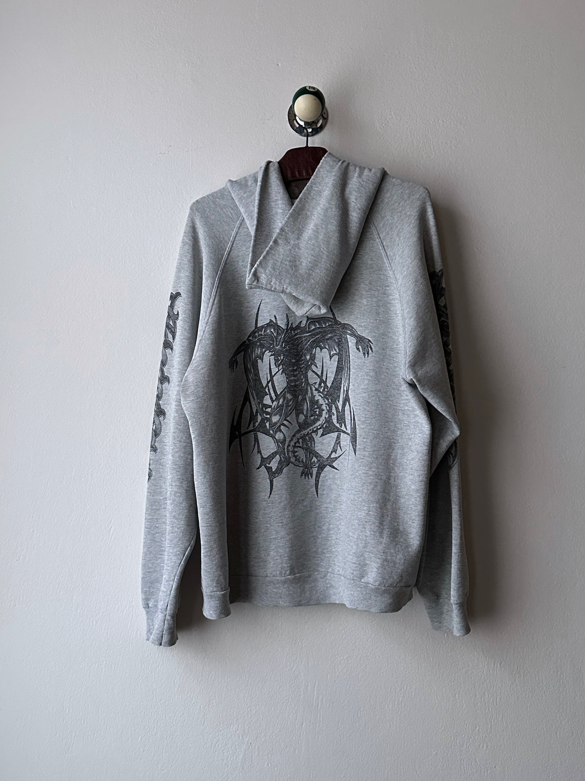 90's Hoodie Grey パーカーフーディー 90年代 Vintage ヴィンテージ Toto Praha Antique shop Vintage clothing store Prague 古着屋 アンティークショップ ユーロ古着 ヨーロッパ古着 古着卸