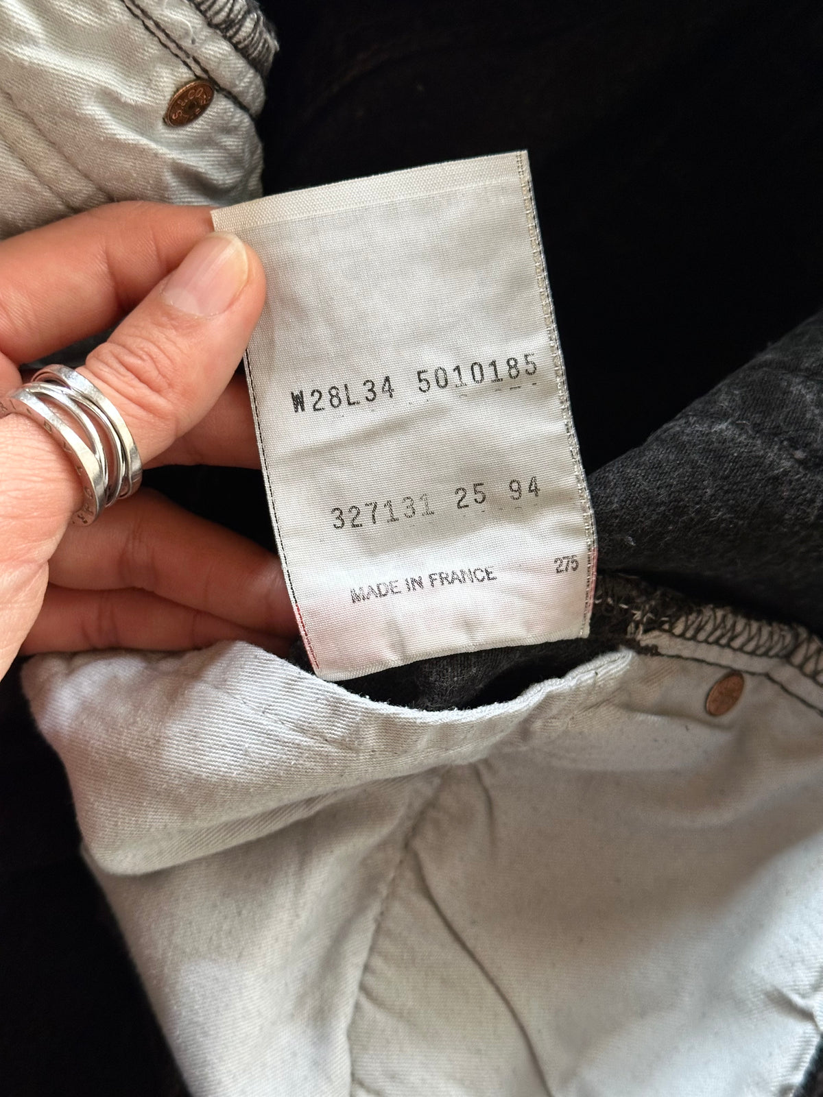 1990s French made Levi’s black denim trousers - w29