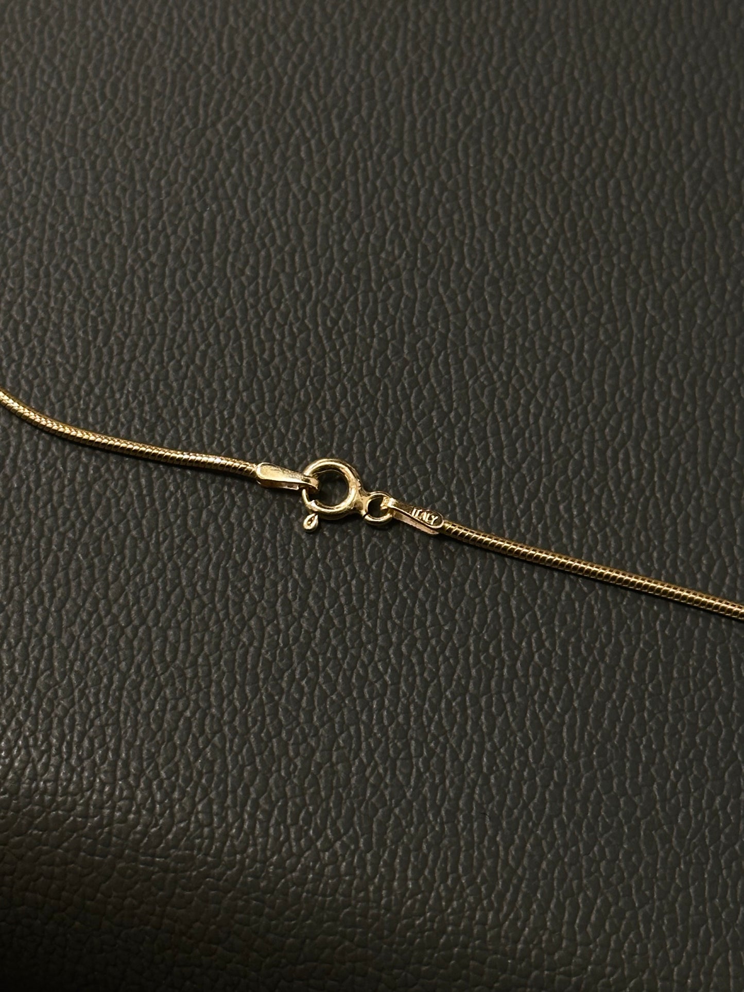 Italy 925 & gold plated tiny chain necklace - snake