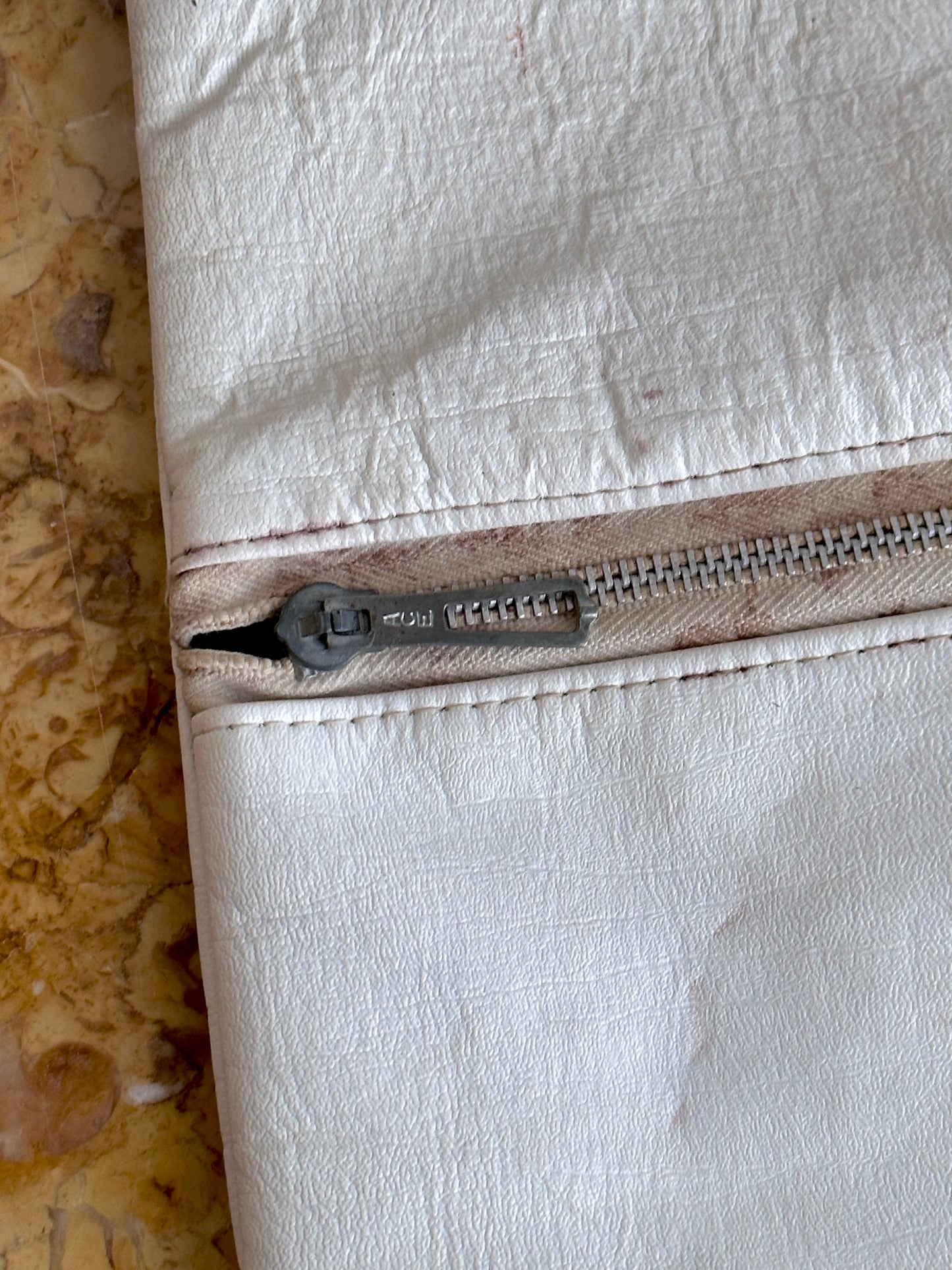 vintage white leather bag
