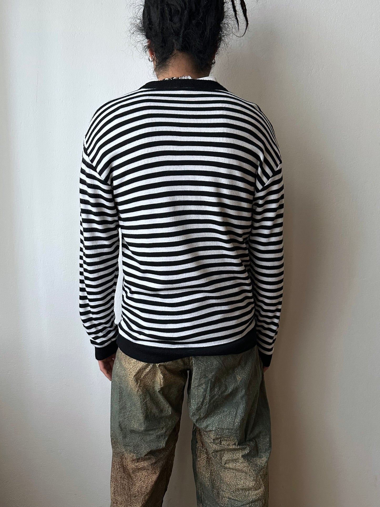 90s striped top - M