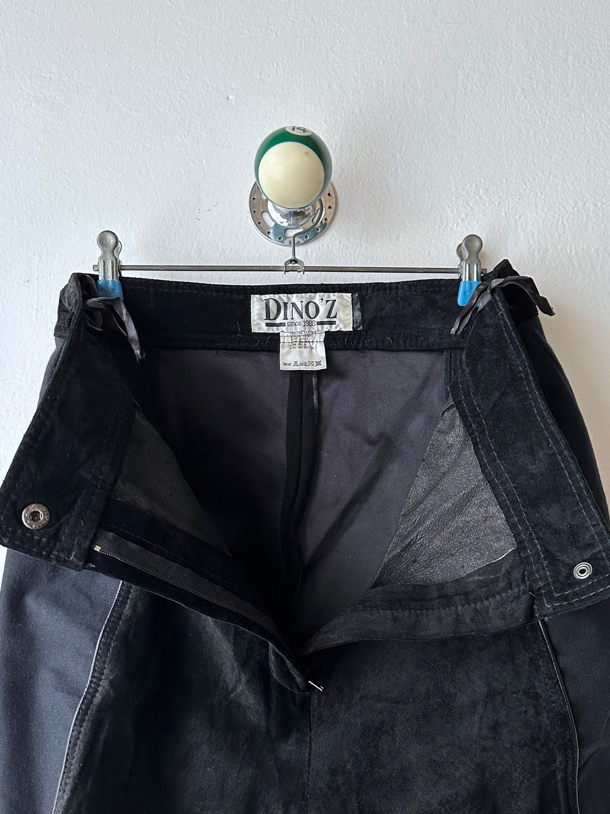 90s Dino’z Leather panelled trousers - w31