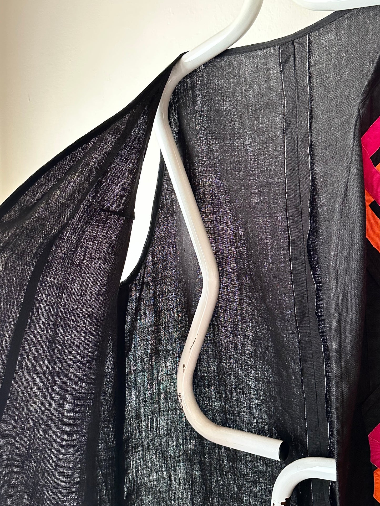 Black linen haori