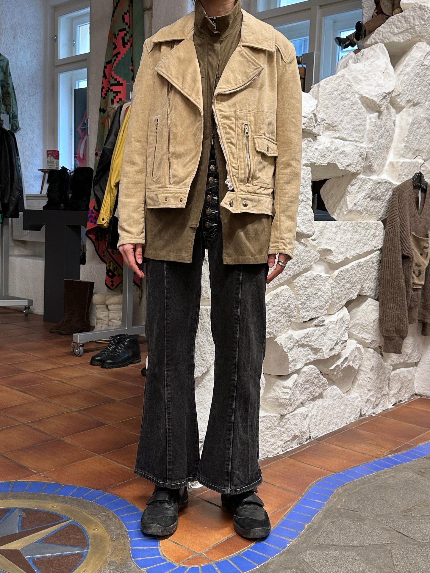 70s rare cotton riders jacket