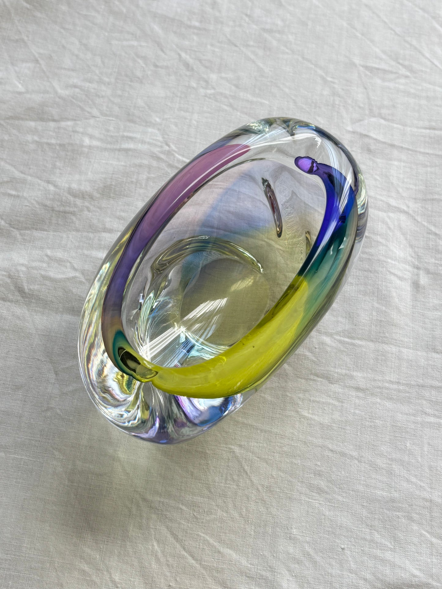 Mid-century Czechoslovakia glass tray