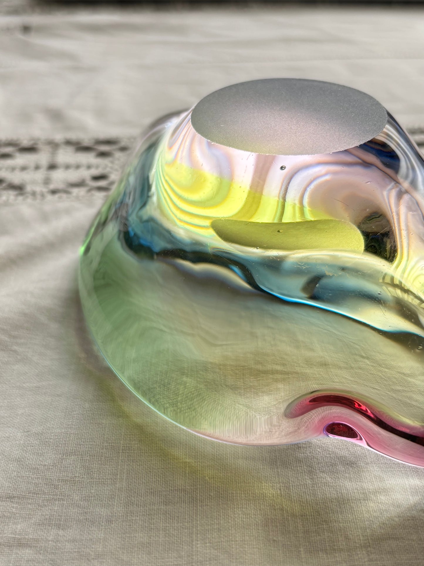 Mid-century Czechoslovakia glass tray