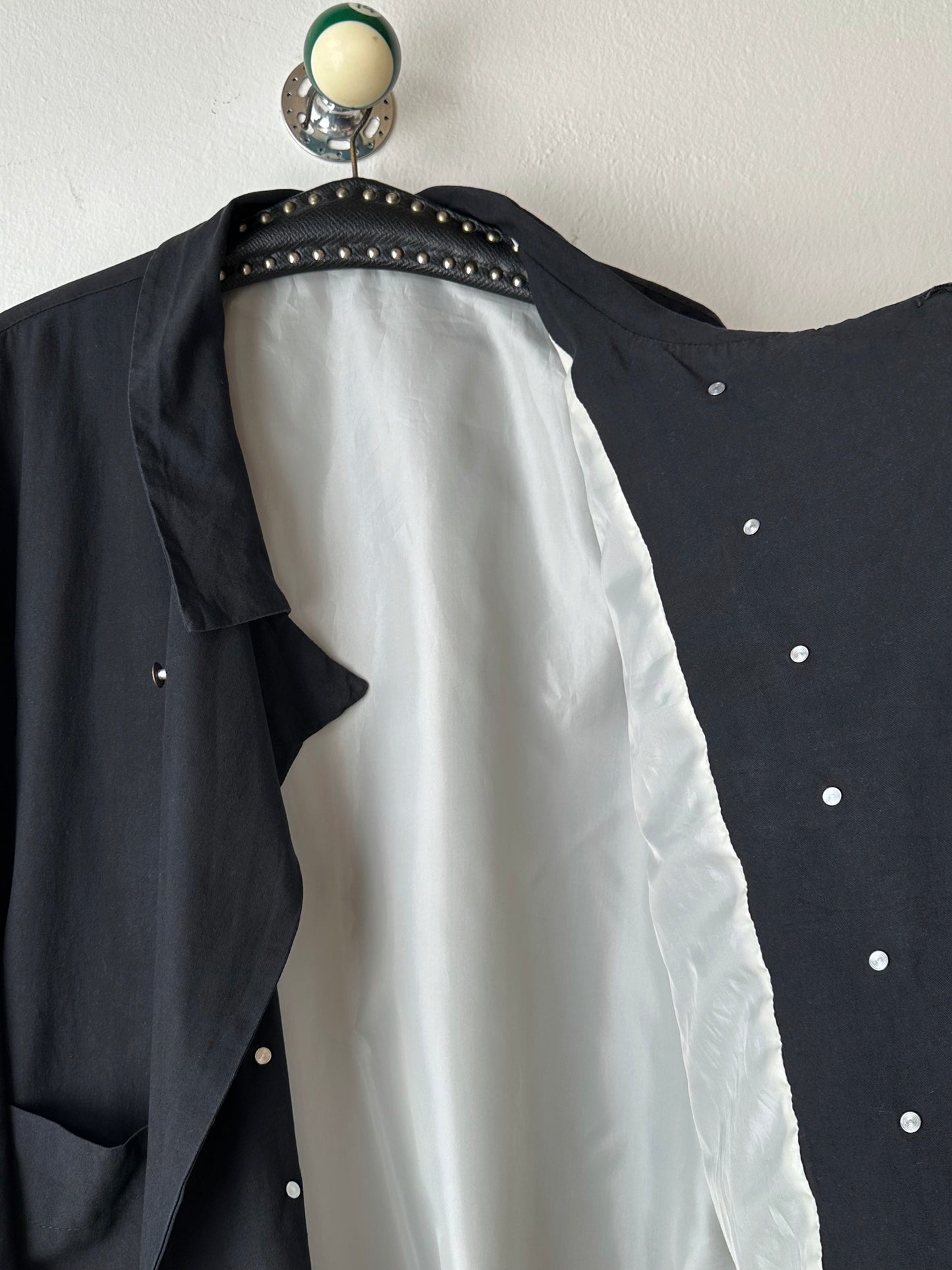 Black double-breasted jacket