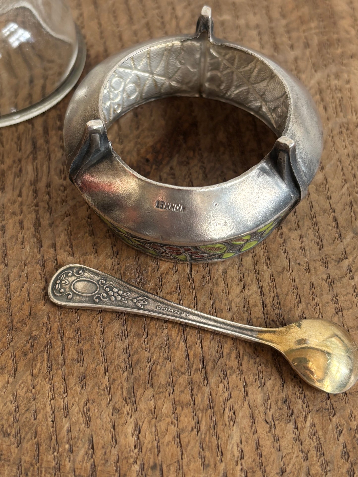 Soviet cavier holder - enamel