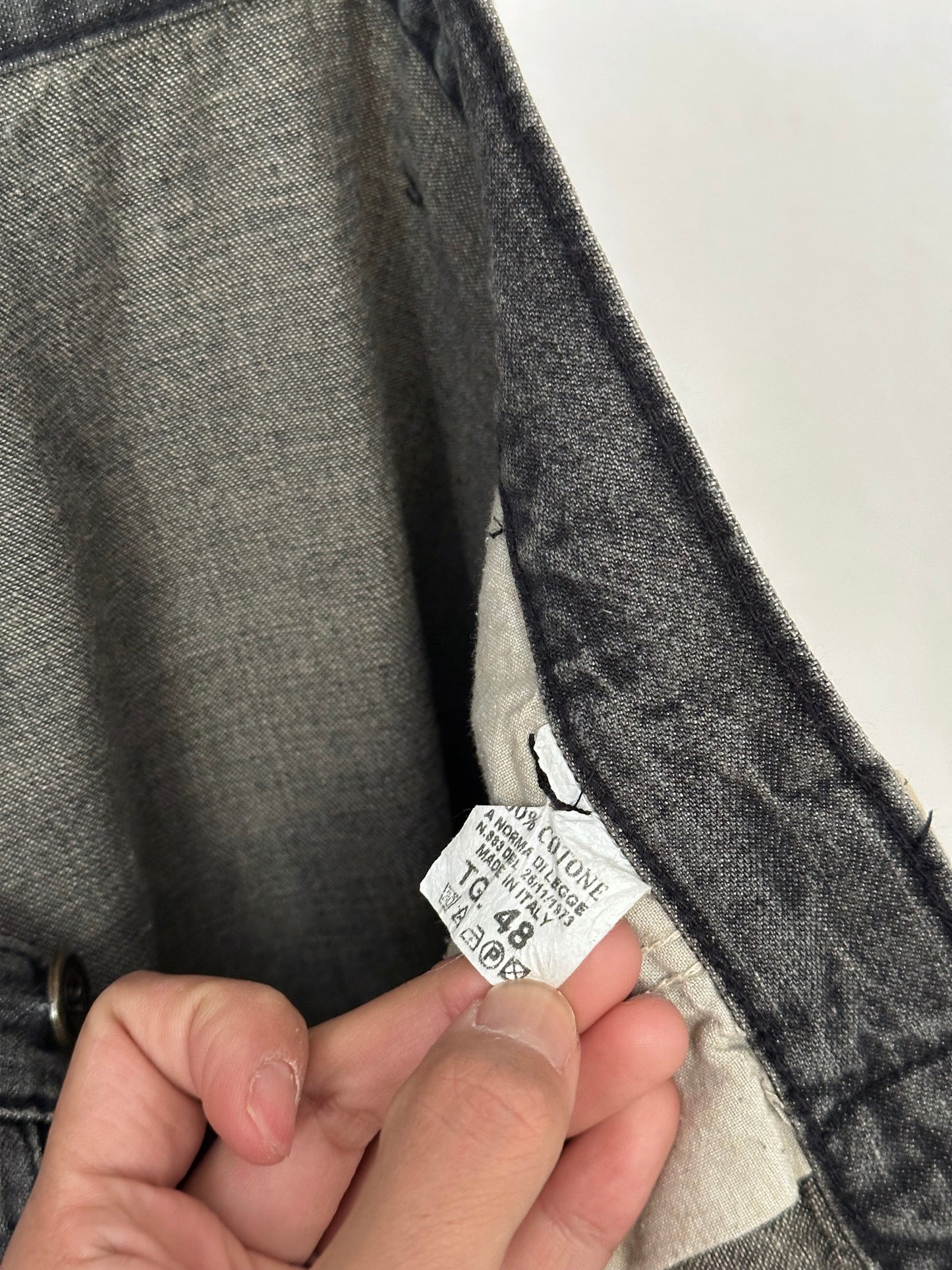 1990s Italy Black denim trousers - w33