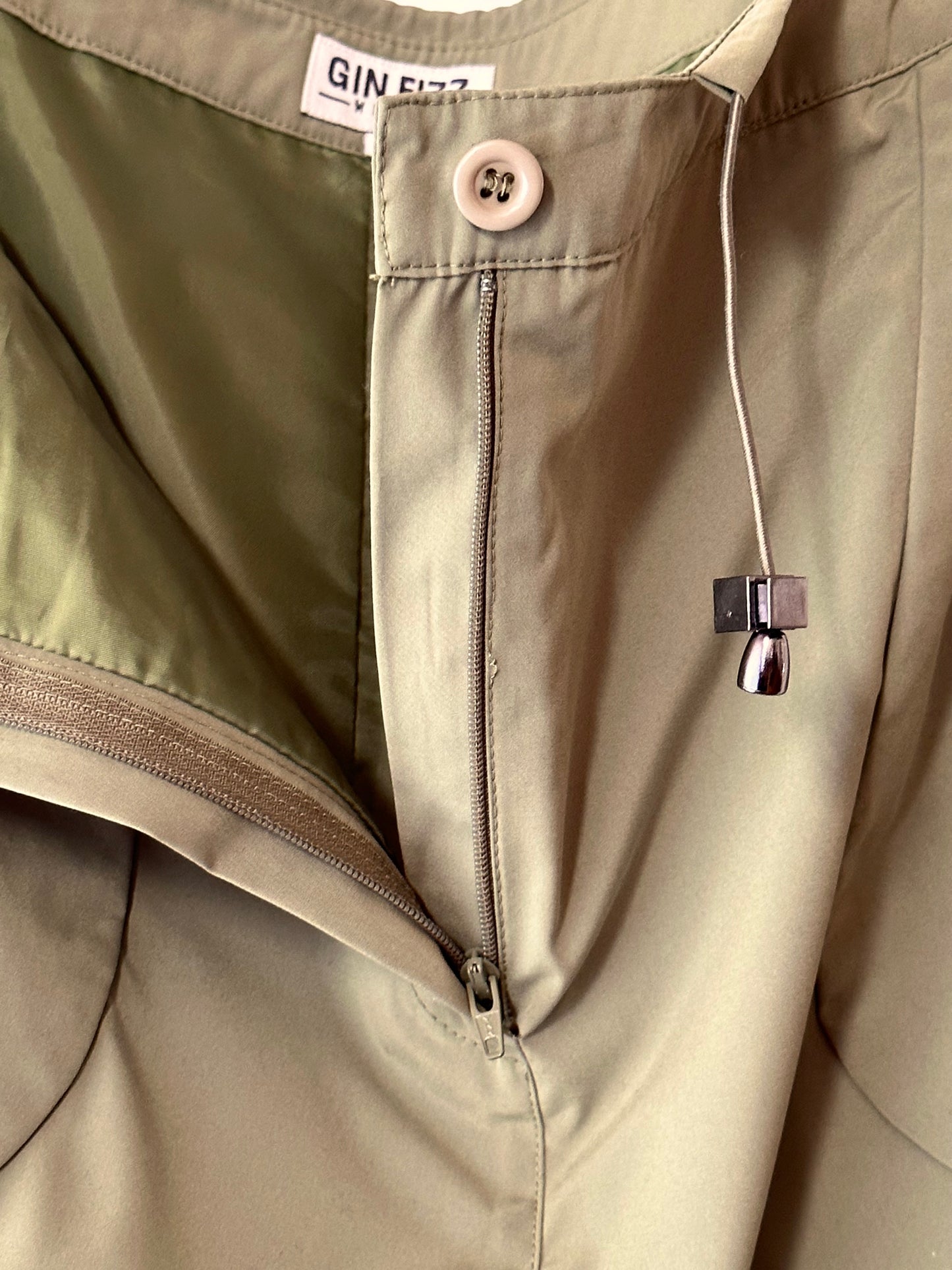 deadstock string skirt in matcha