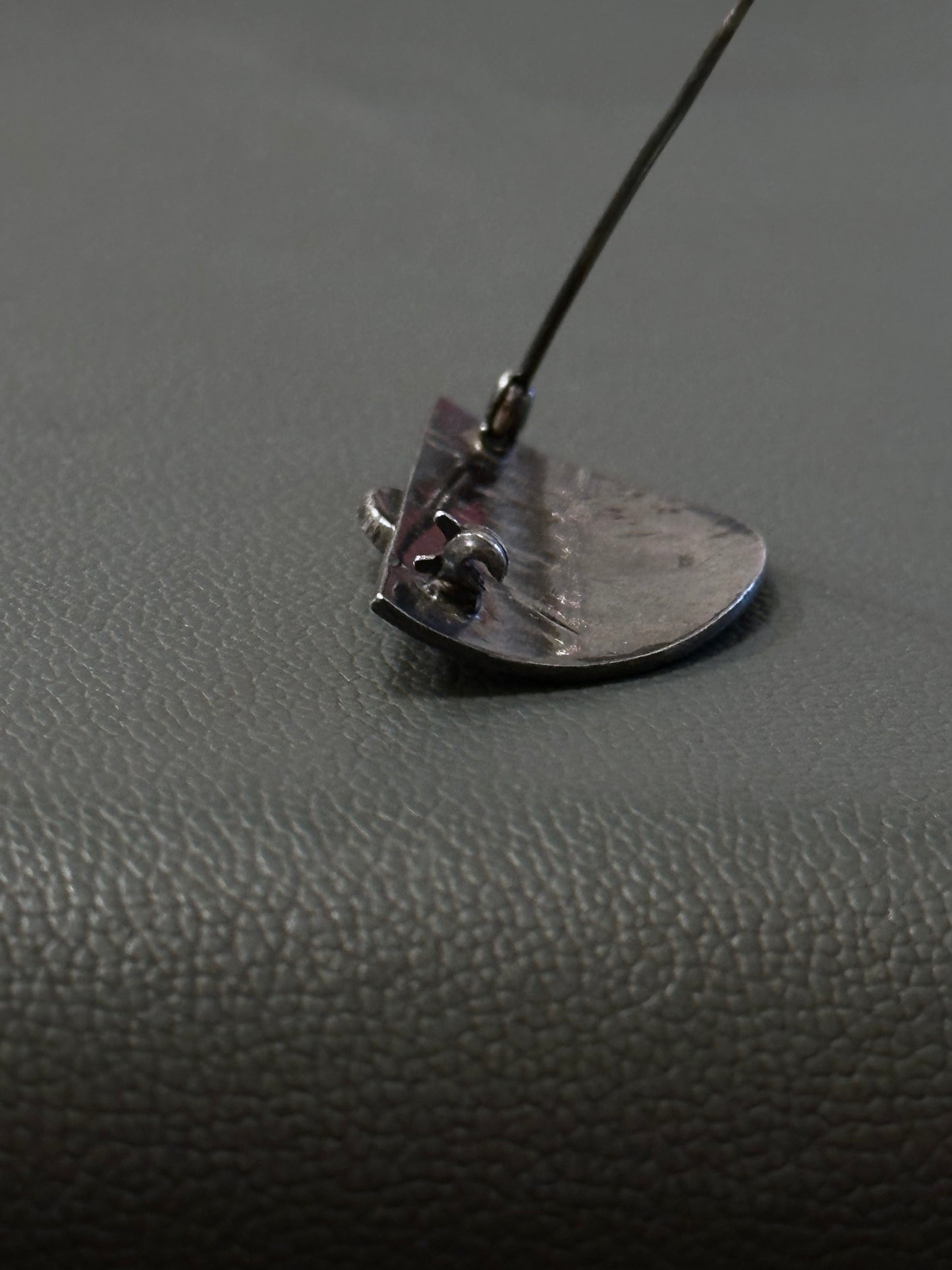 sterling silver fan brooch