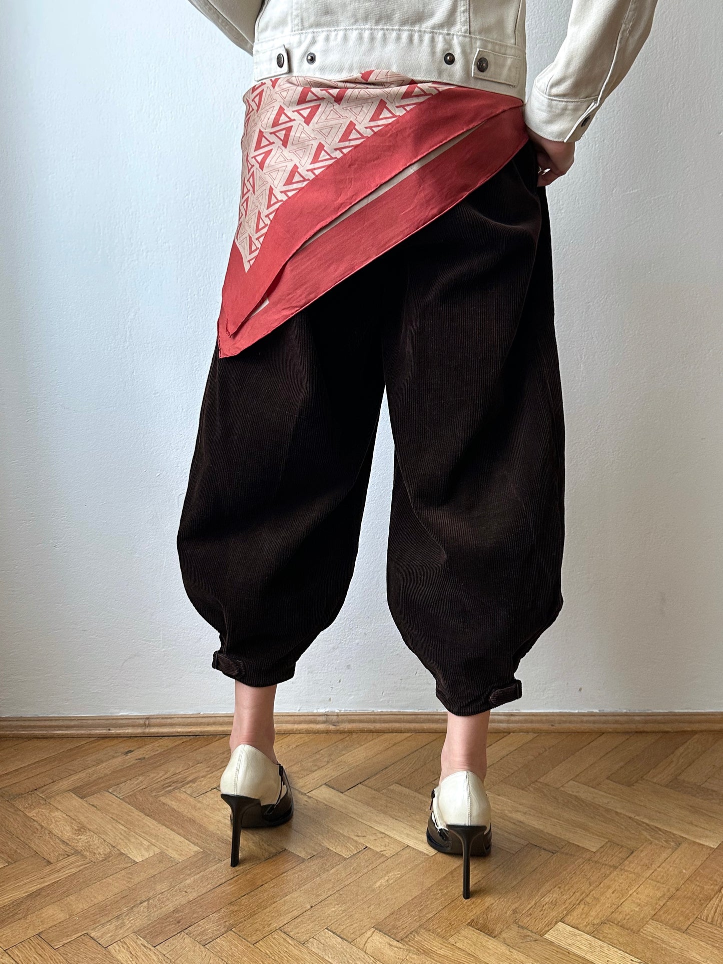 1950s French corduroy jodhpurs - w27