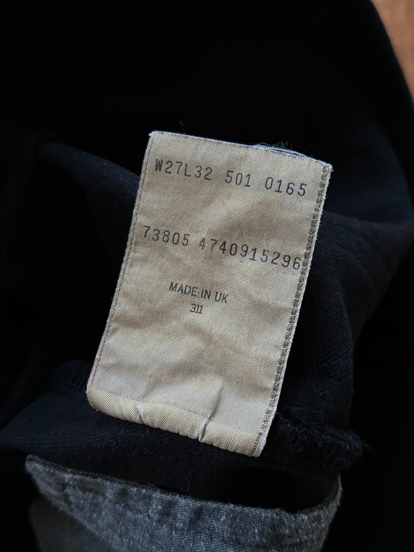 90s Levi's 501 black made in UK / W27