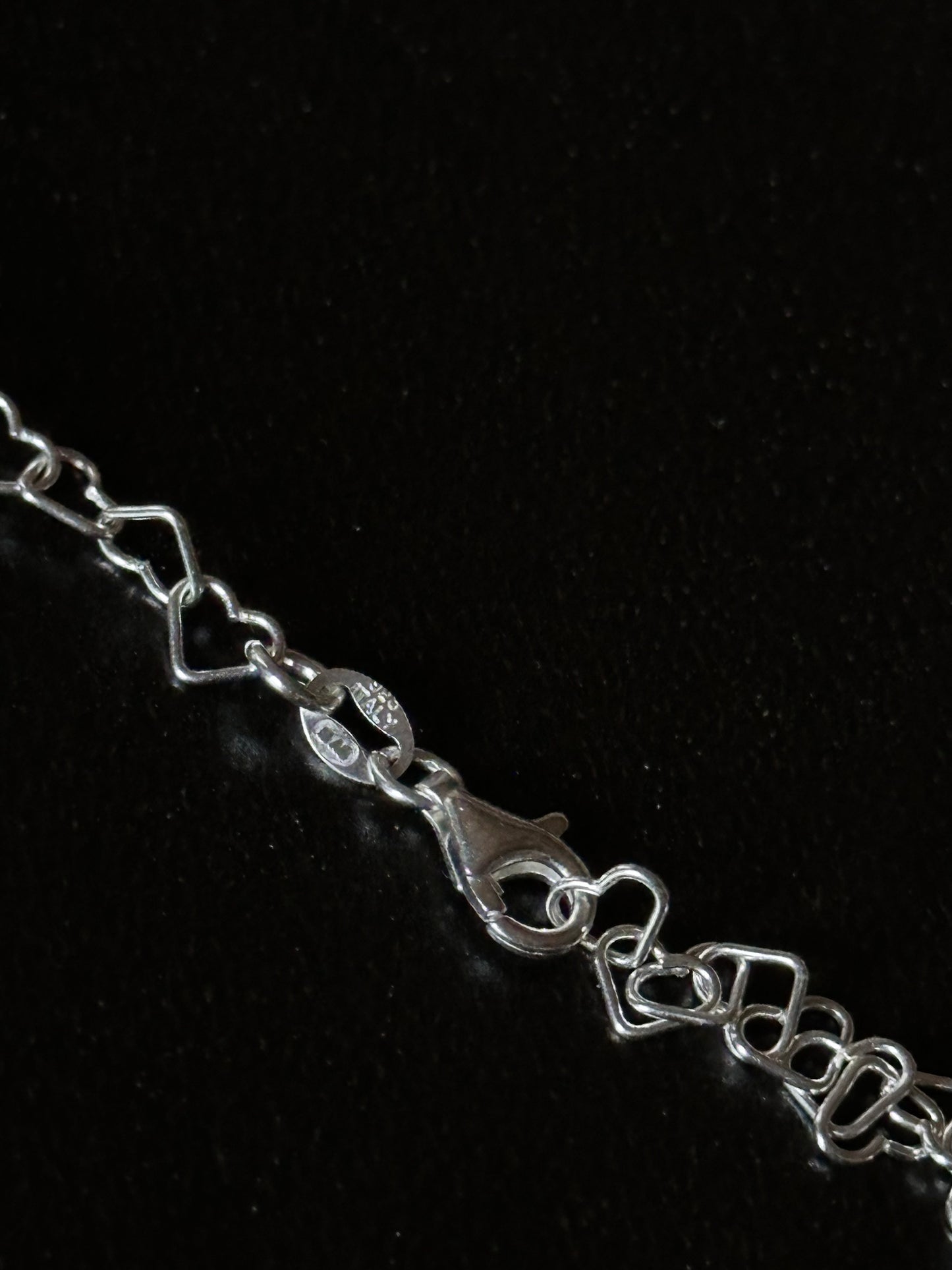 Italy 925 tiny chain necklace - heart shaped
