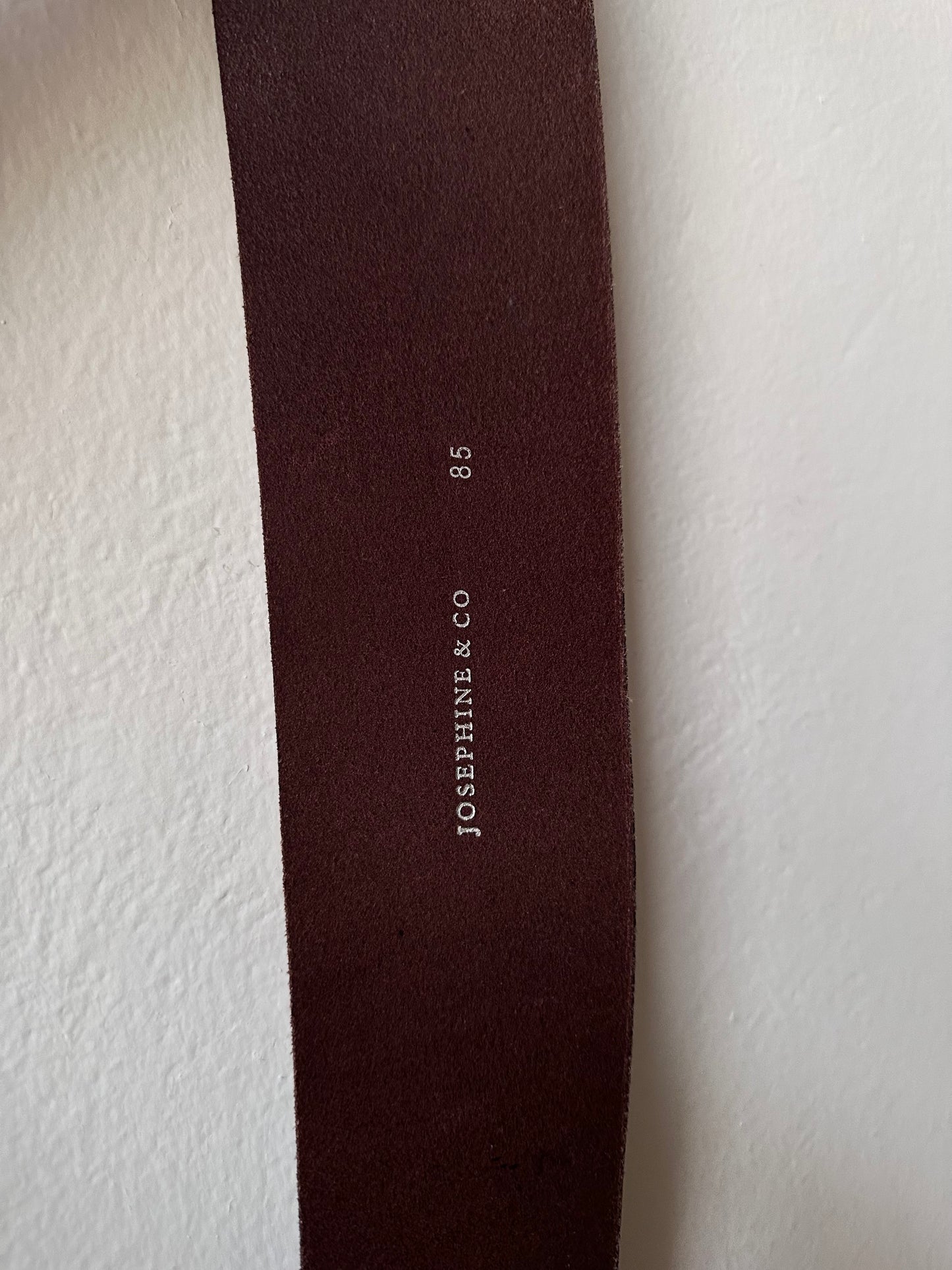 brown leather with shackle buckle belt