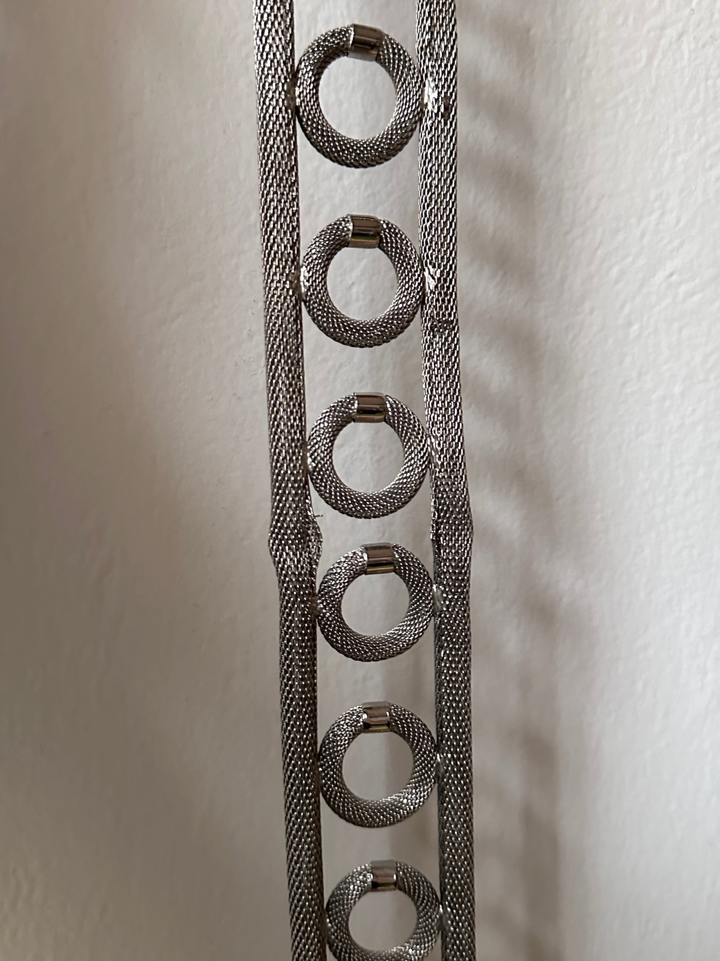 vintage silver mesh belt