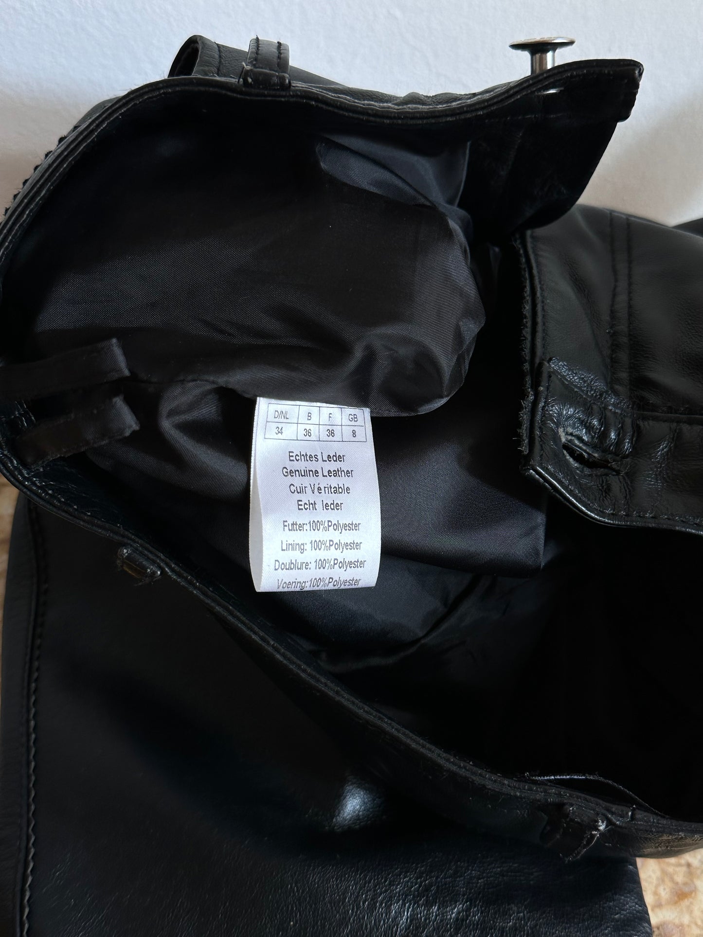 90's leather wide trouser