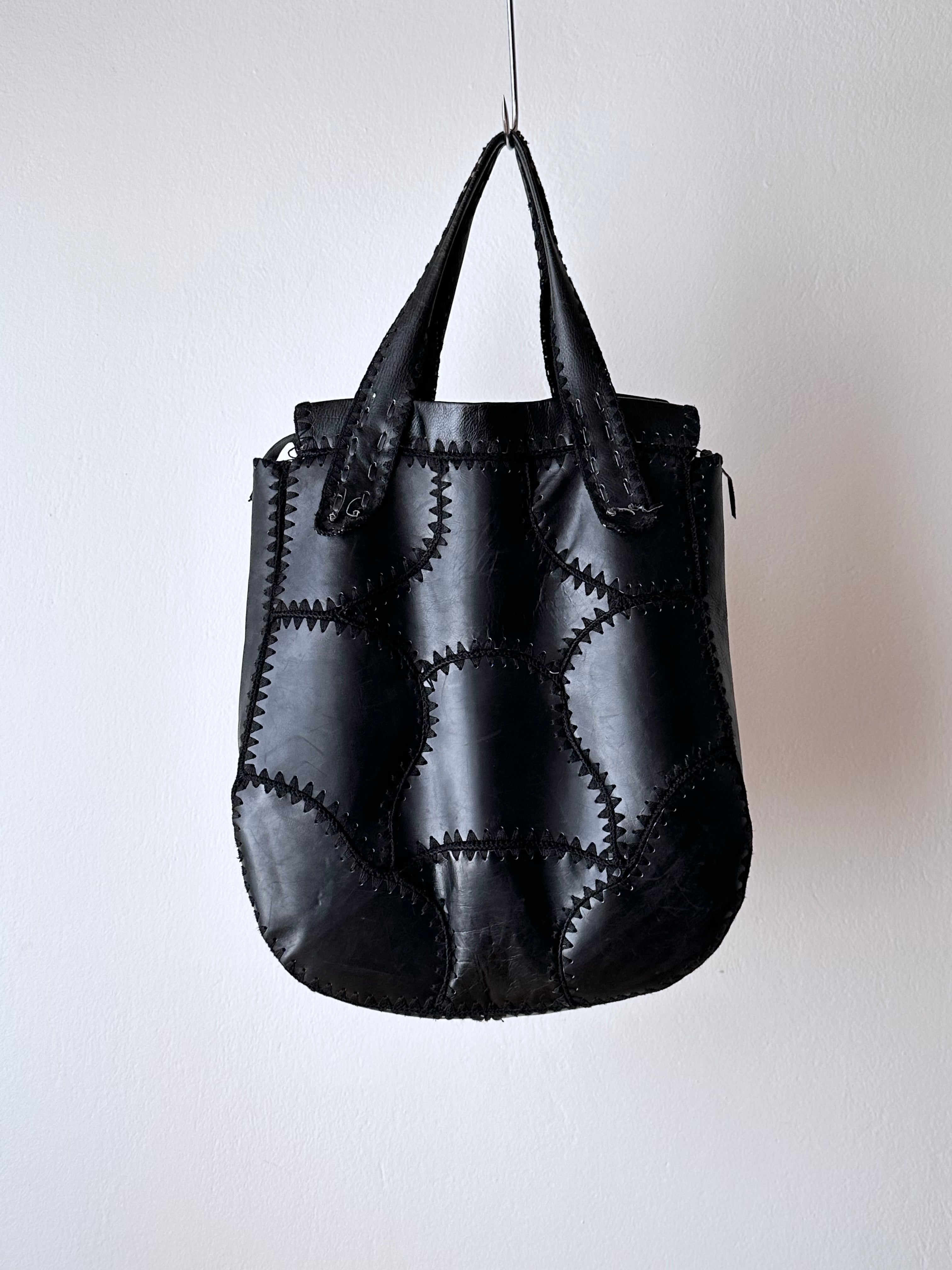 80s leather patchwork tote bag – TOTO