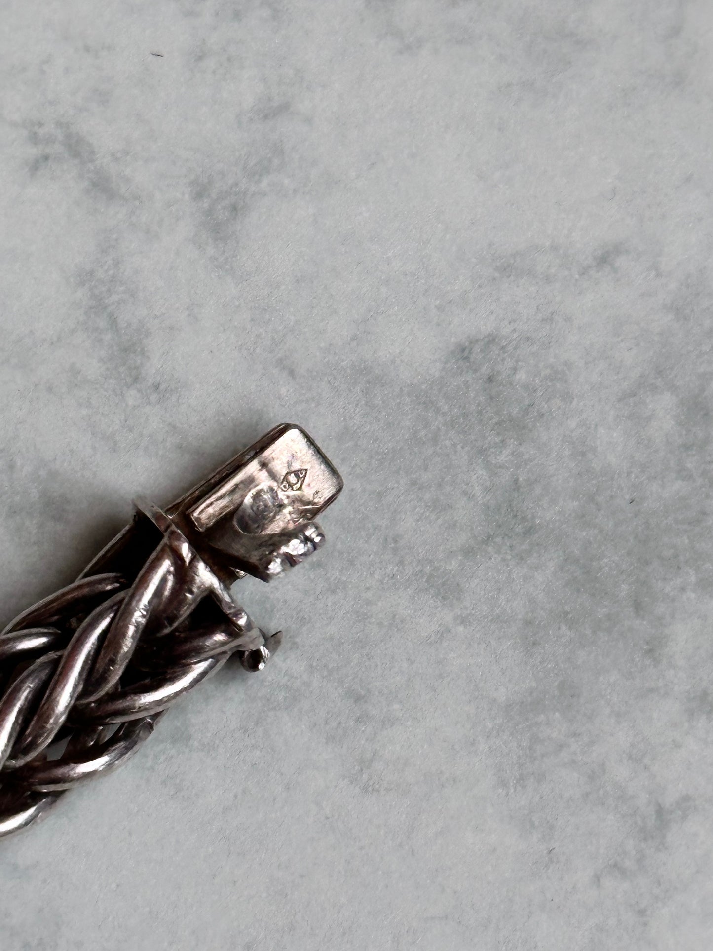 1950-62s HERMÉS braided silver bracelet