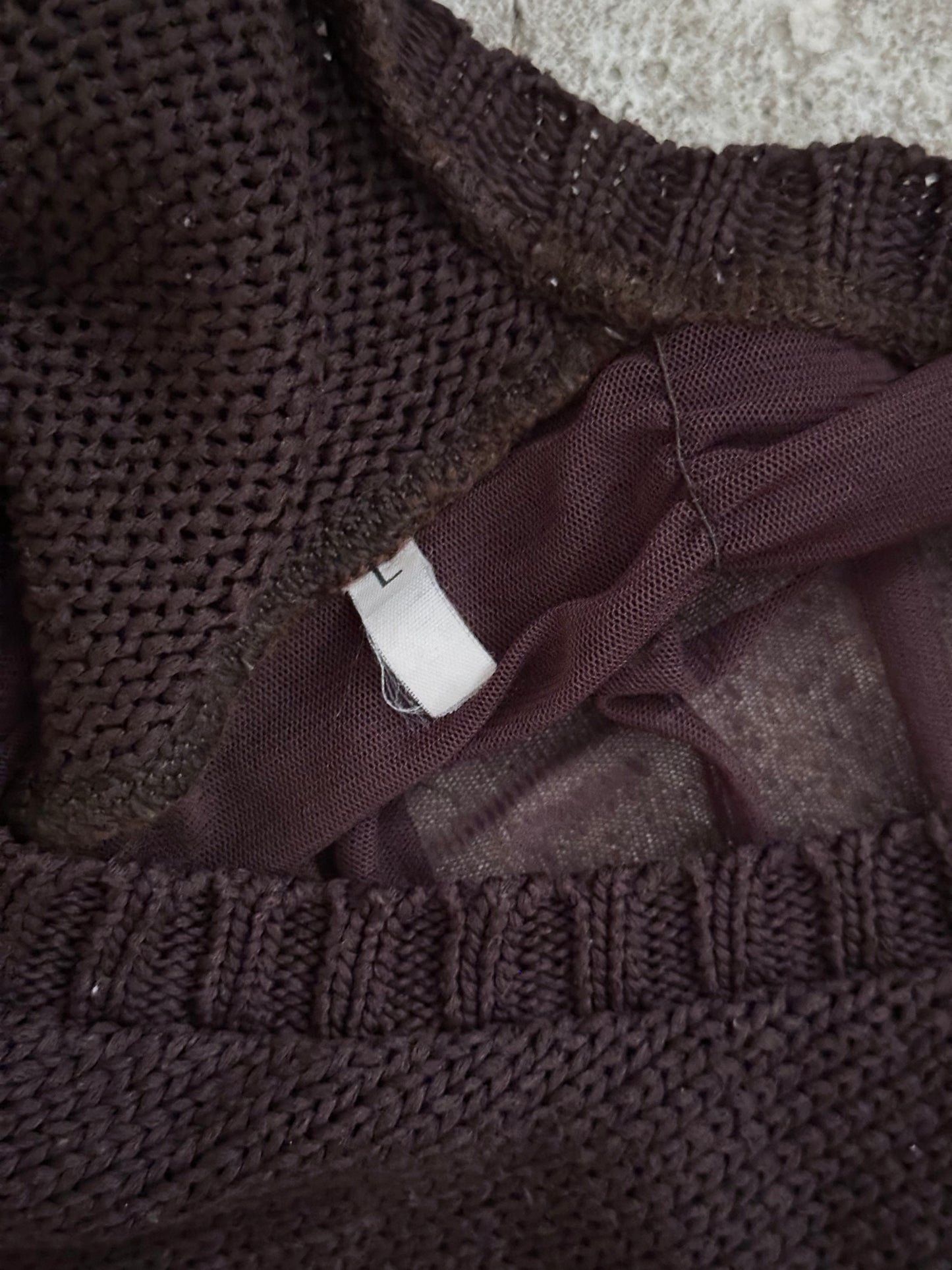 cotton knit x sherring net 90s Italy