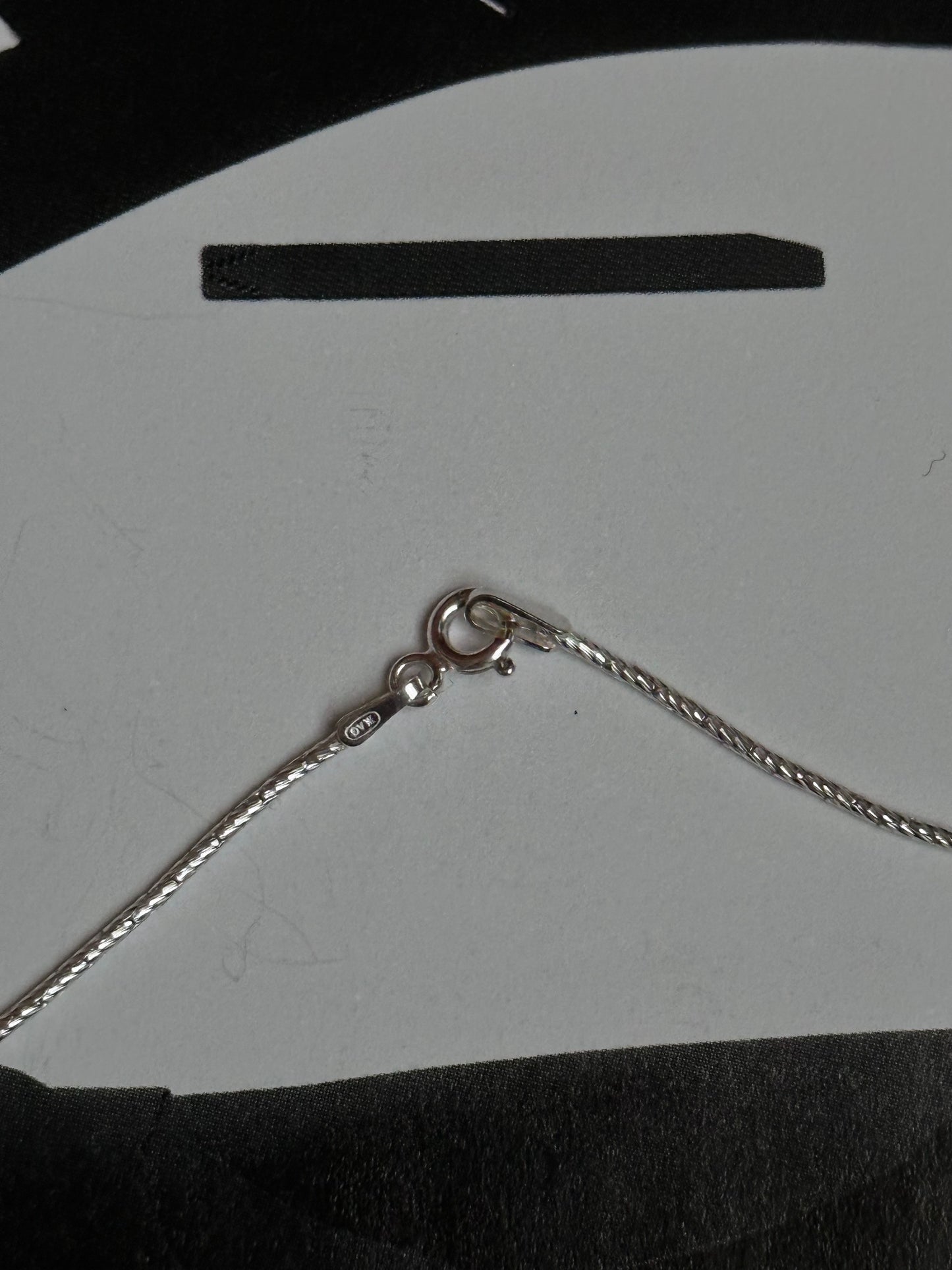 silver 925 horse profile pendant necklace