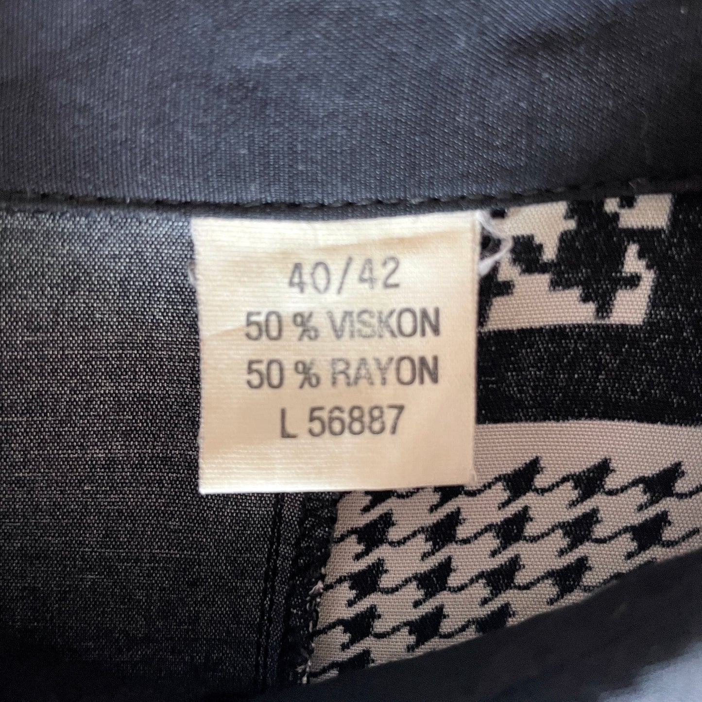 90s Black viscose and rayon