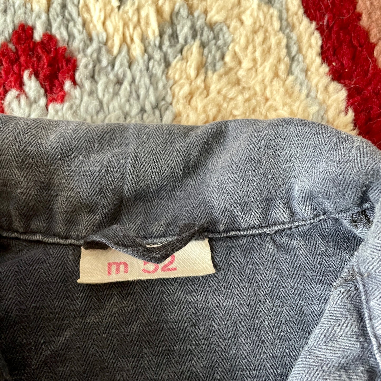 Heavy linen smock , Fade black