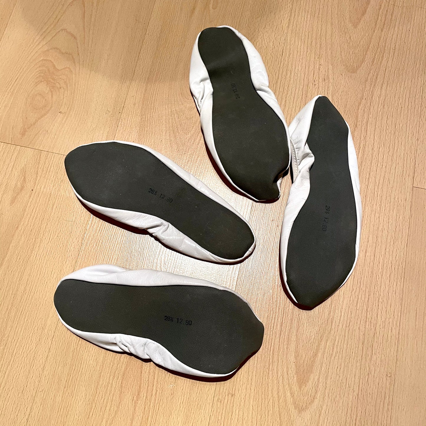 Czech military white leather slip-on