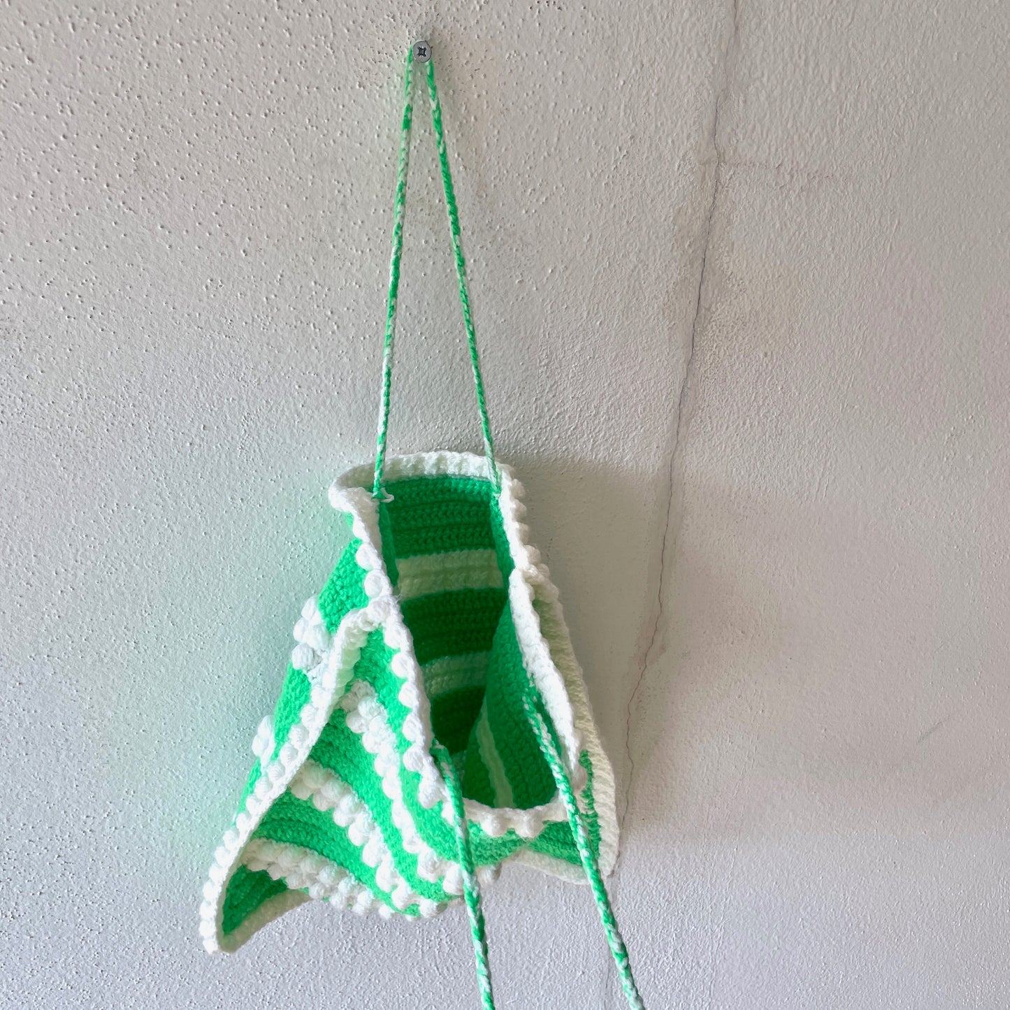 The final home made knit bag