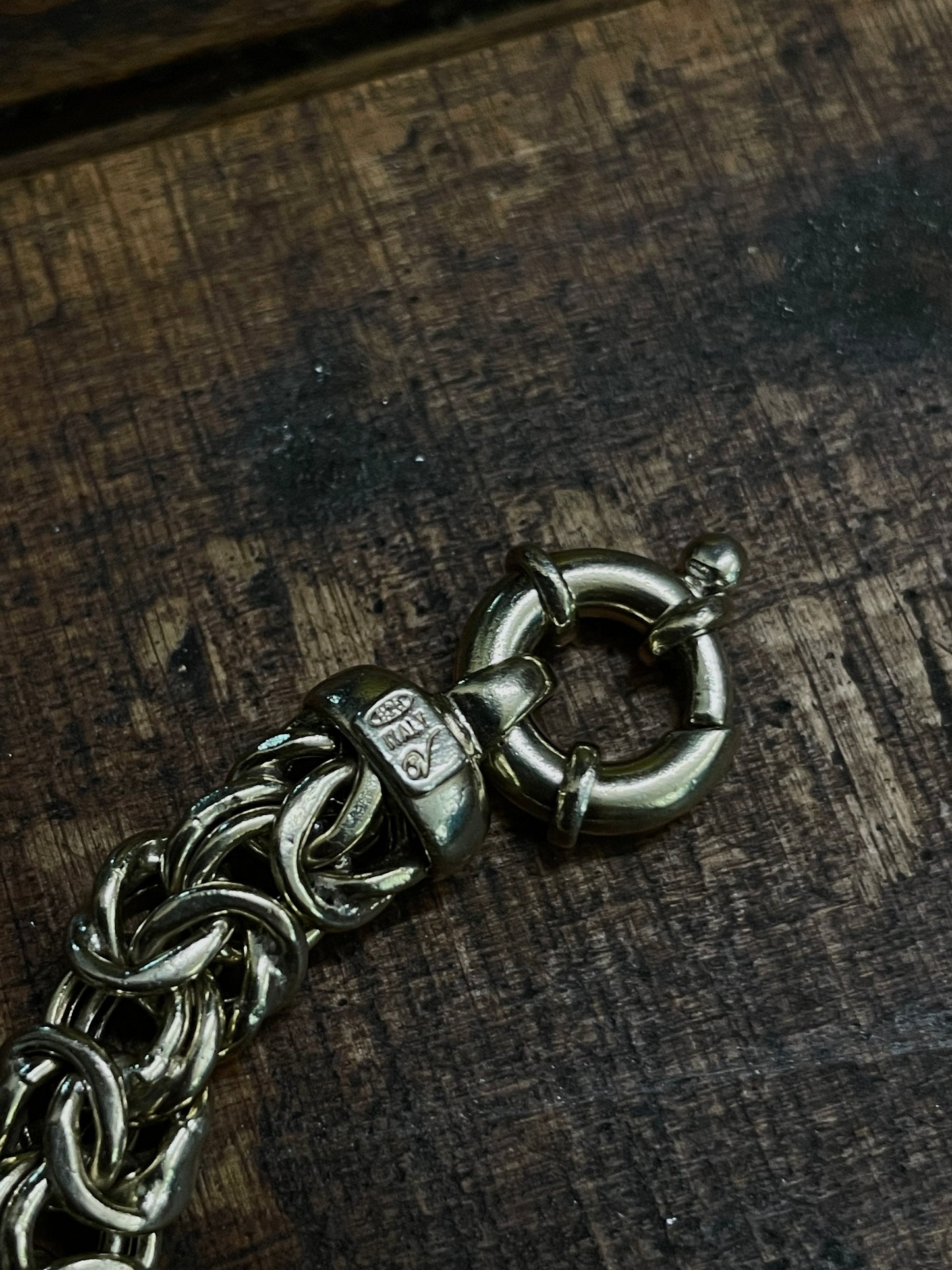 925 Italy Byzantine fat necklace