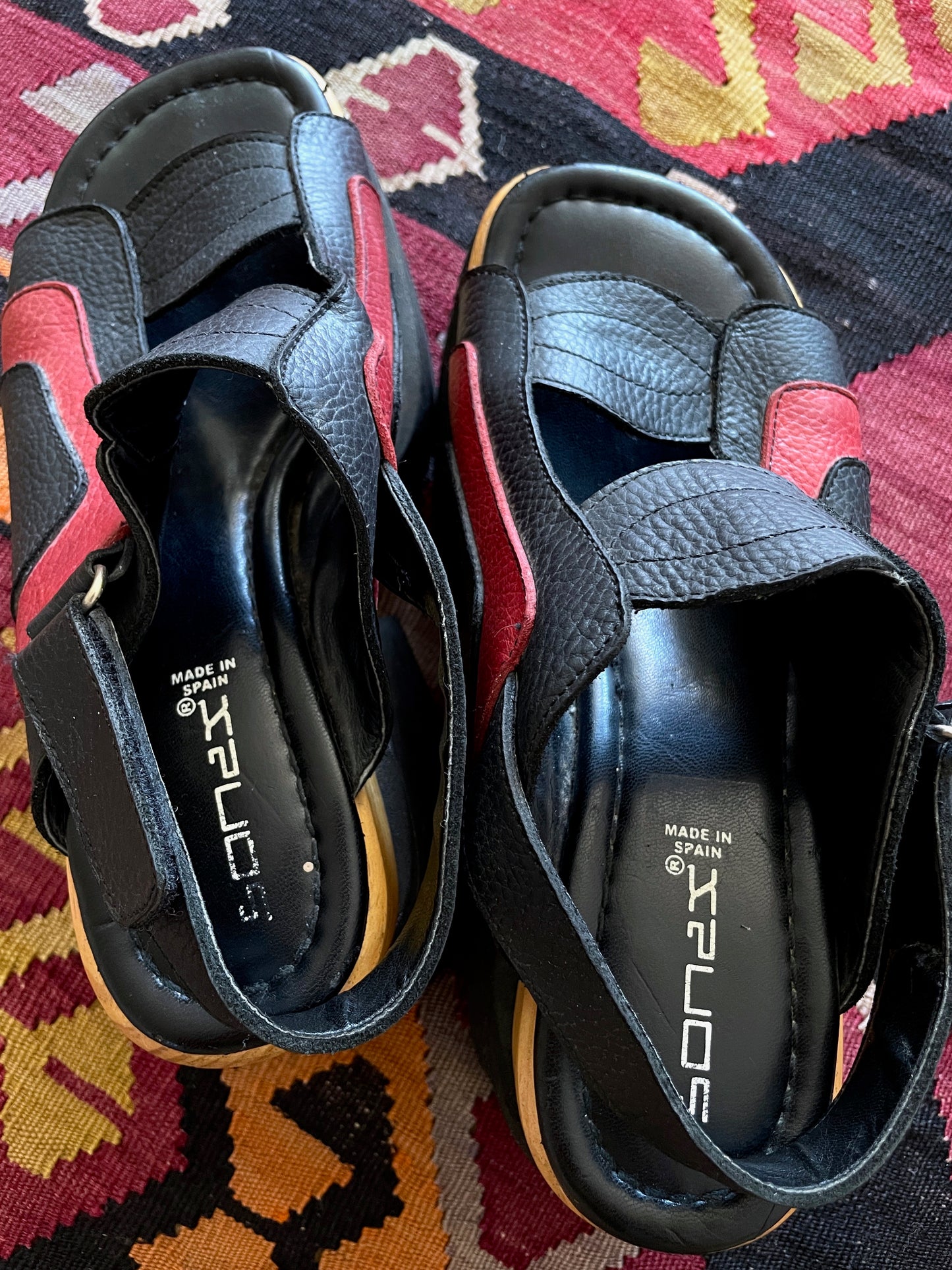 leather n wooden sandal, SONAX made in Spain