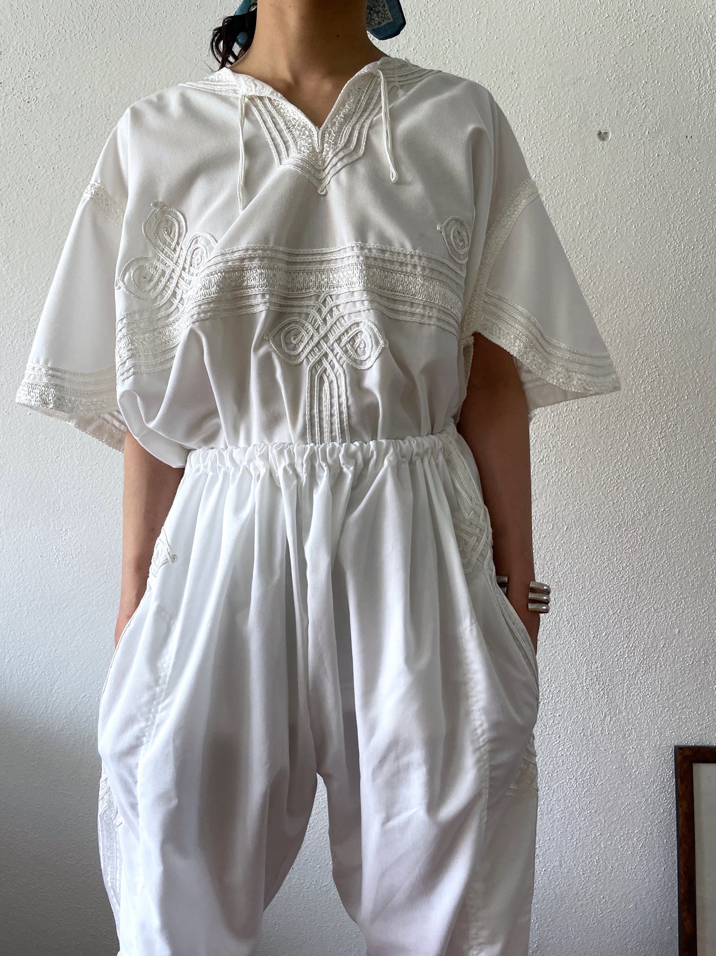 white kaftan 2 piece