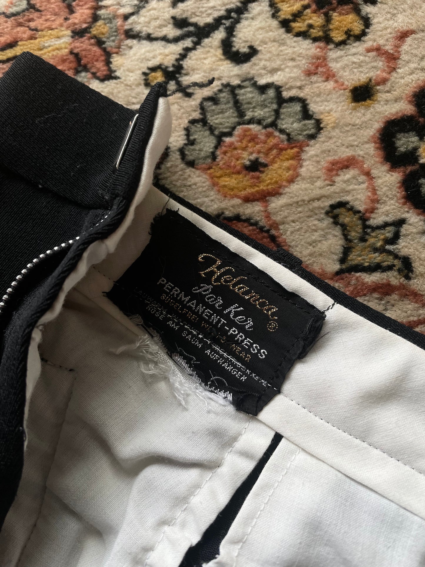 50s-60s Helanca black leisure trousers