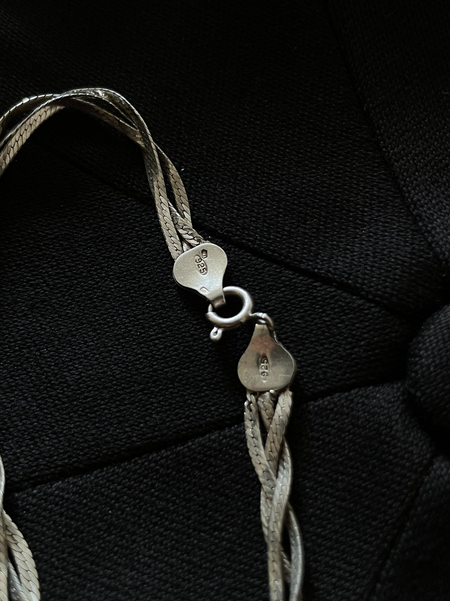 Silver 925 herringbone braid