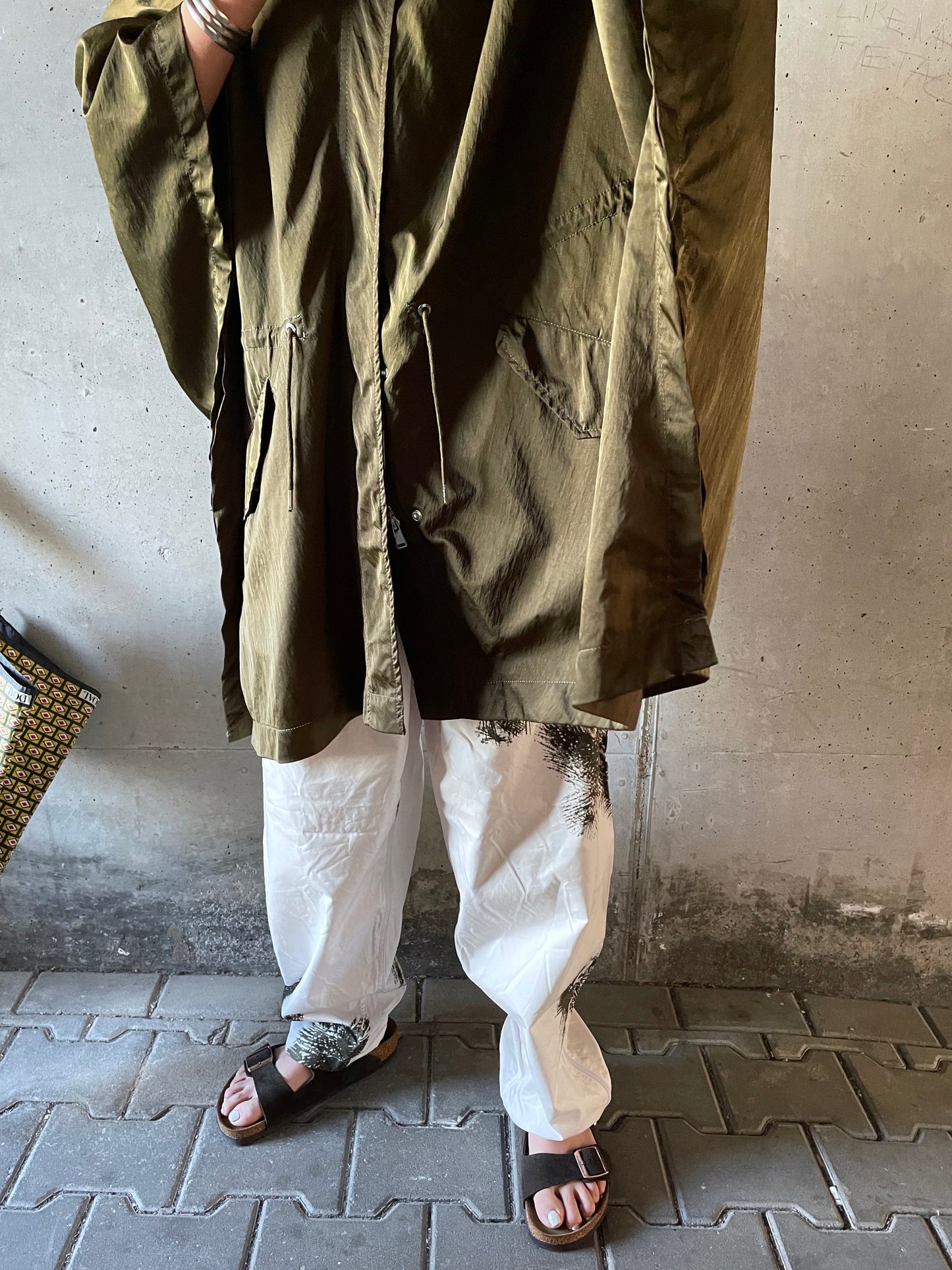 Nylon iridescent poncho