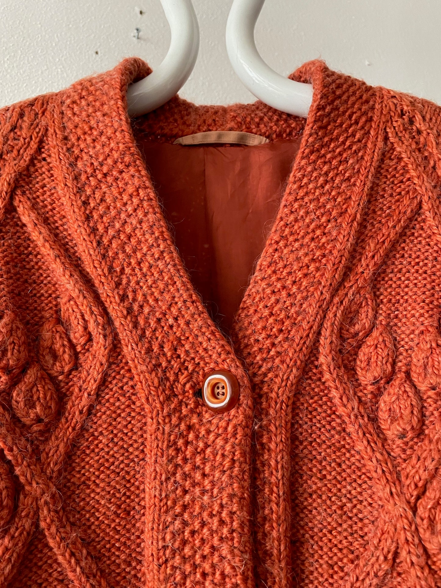 hand knitted wool coat